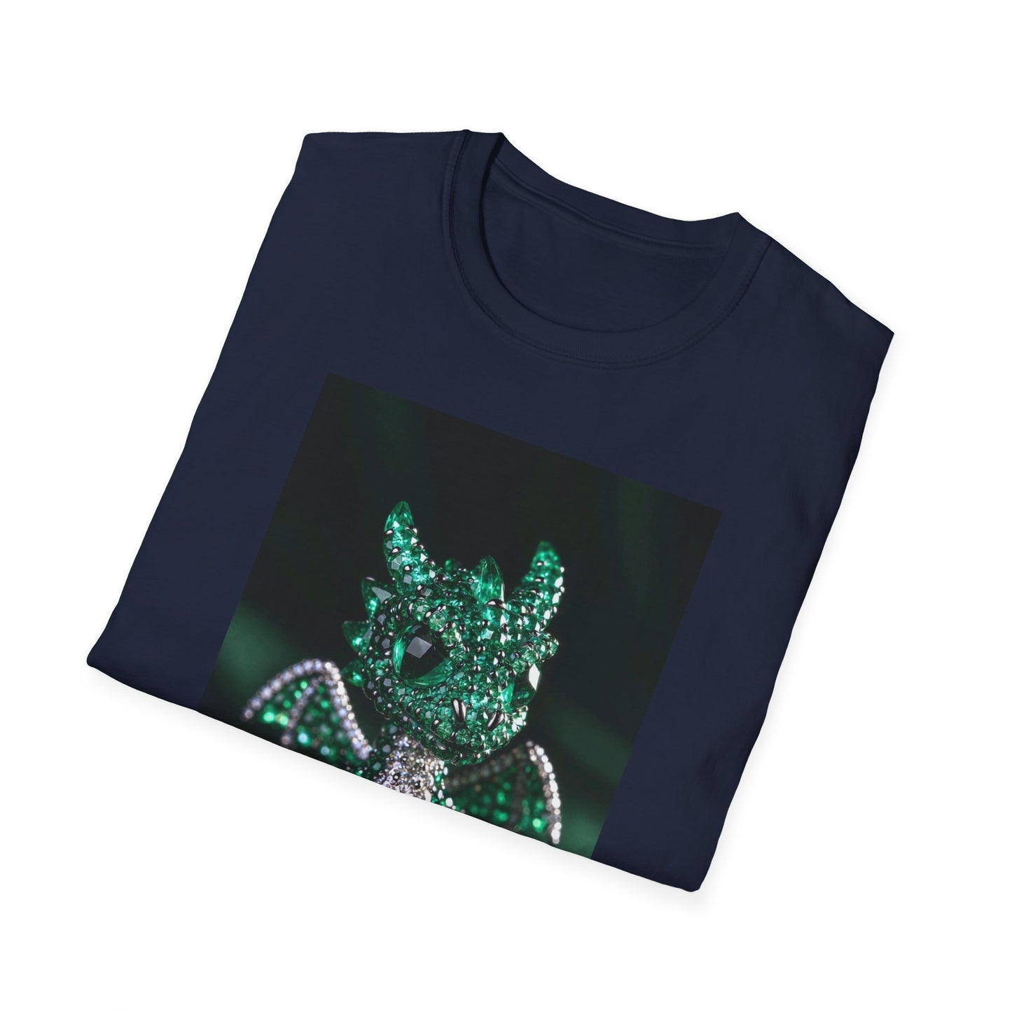 Emerald Storm Dragon T-Shirt — Neon Fantasy Dragon Graphic Tee