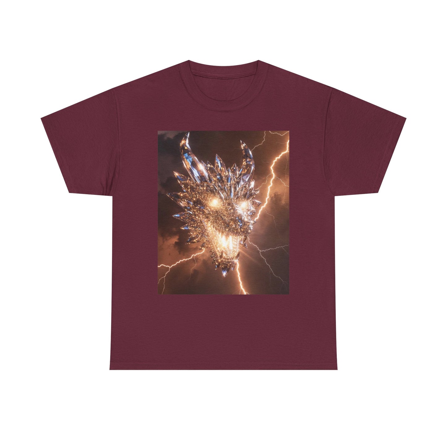 Dragon Lightning Graphic Tee — Fiery Electric Fantasy T-Shirt