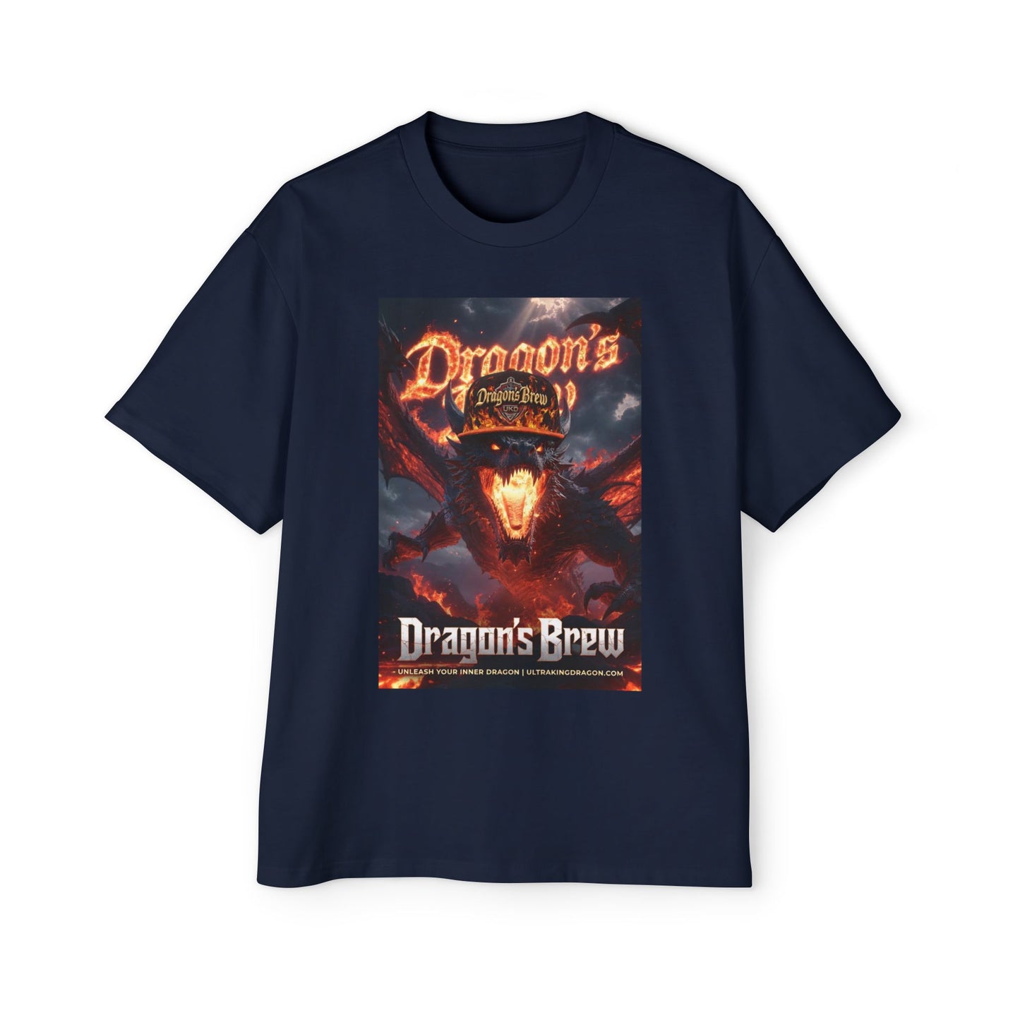Dragon's Brew Graphic Tee — Fiery Dragon Beer Poster T-Shirt