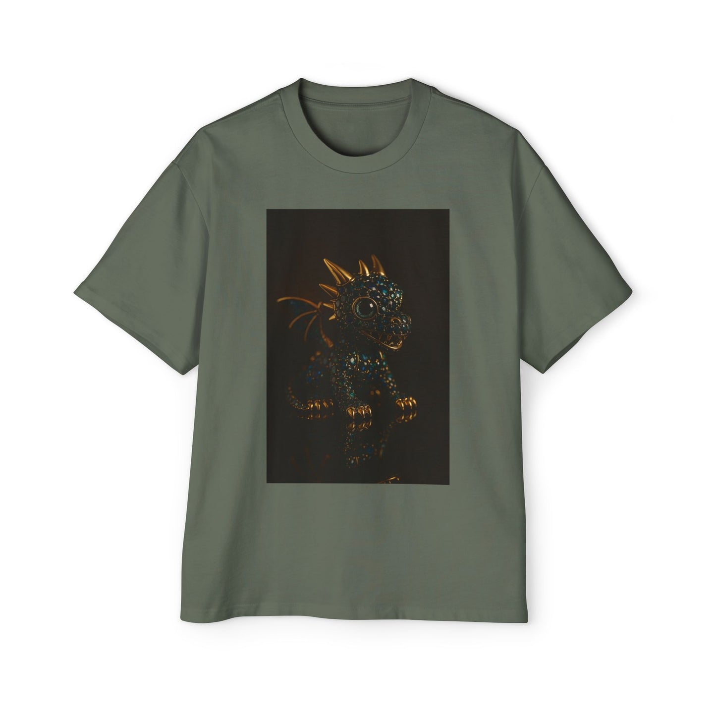 A Dragon Design Oversized Tee, Casual Wear, Graphic Shirt, Gift for Fantasy Lovers, Unique T-Shirt, Perfect for Festivals and Everyday