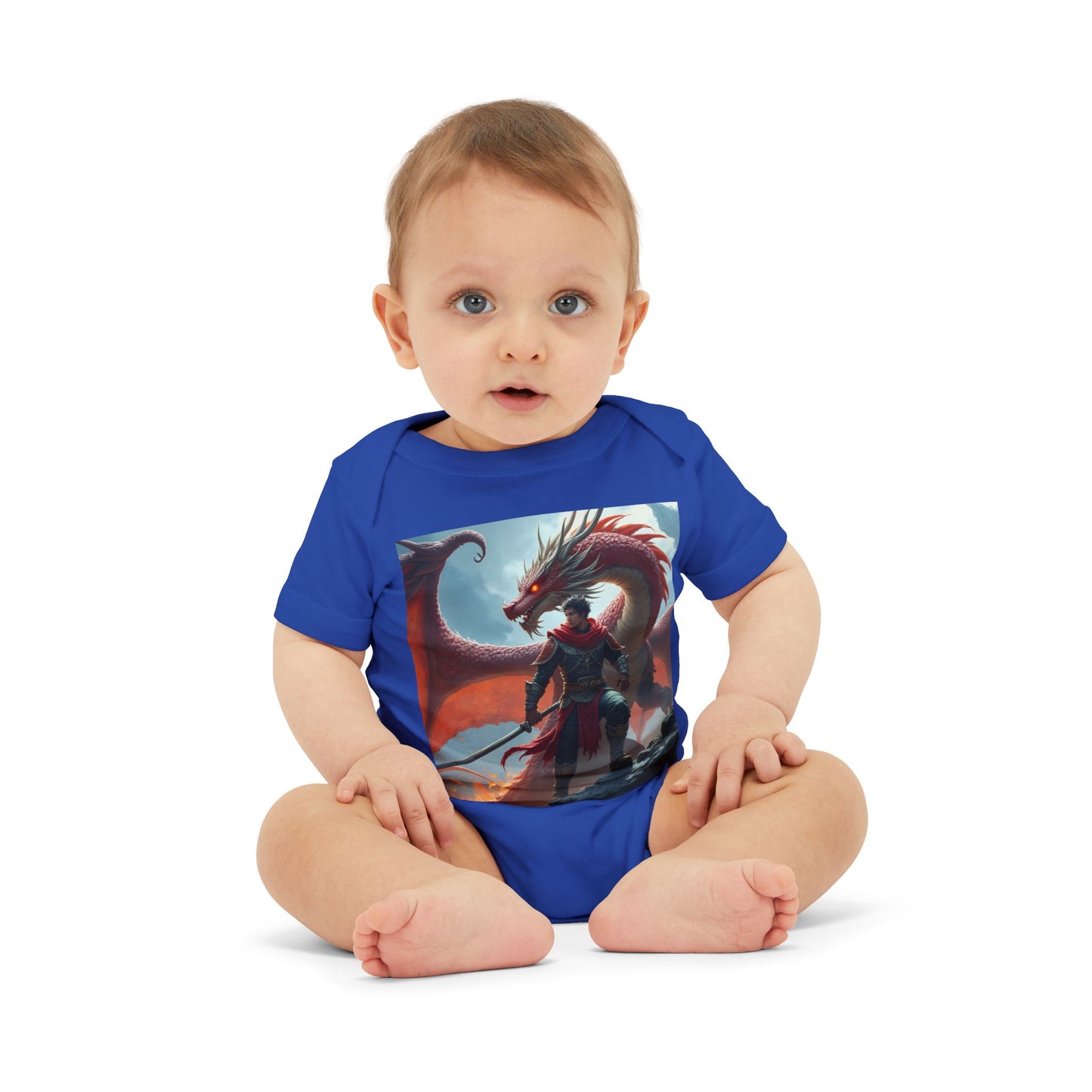 Fantasy Dragon Infant Jersey One Piece - Cute Baby Bodysuit for Game Lovers