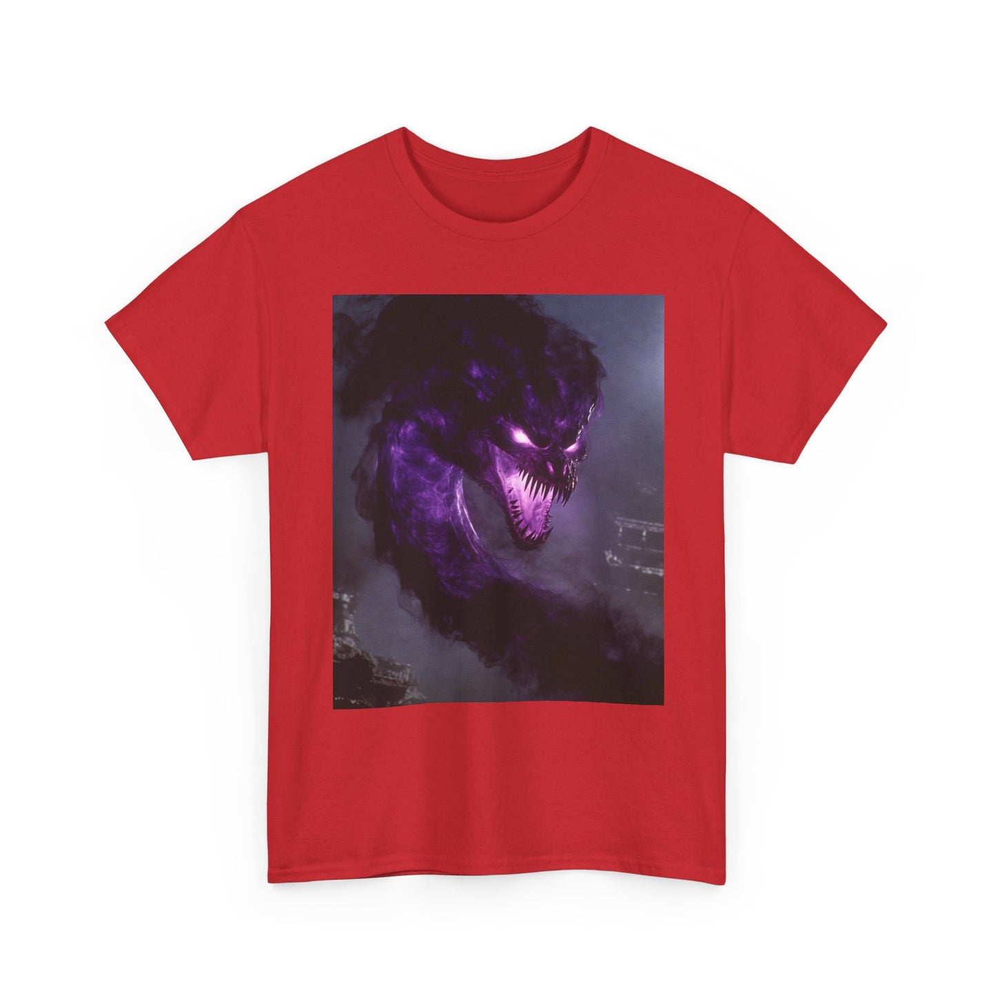 Divine Purple Dragon Ghost Heavy Cotton Tee