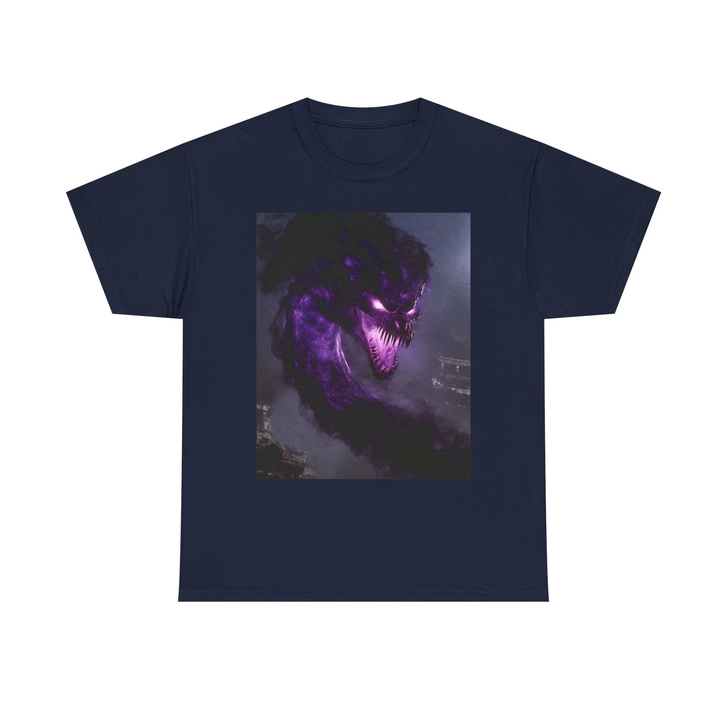 Divine Purple Dragon Ghost Heavy Cotton Tee