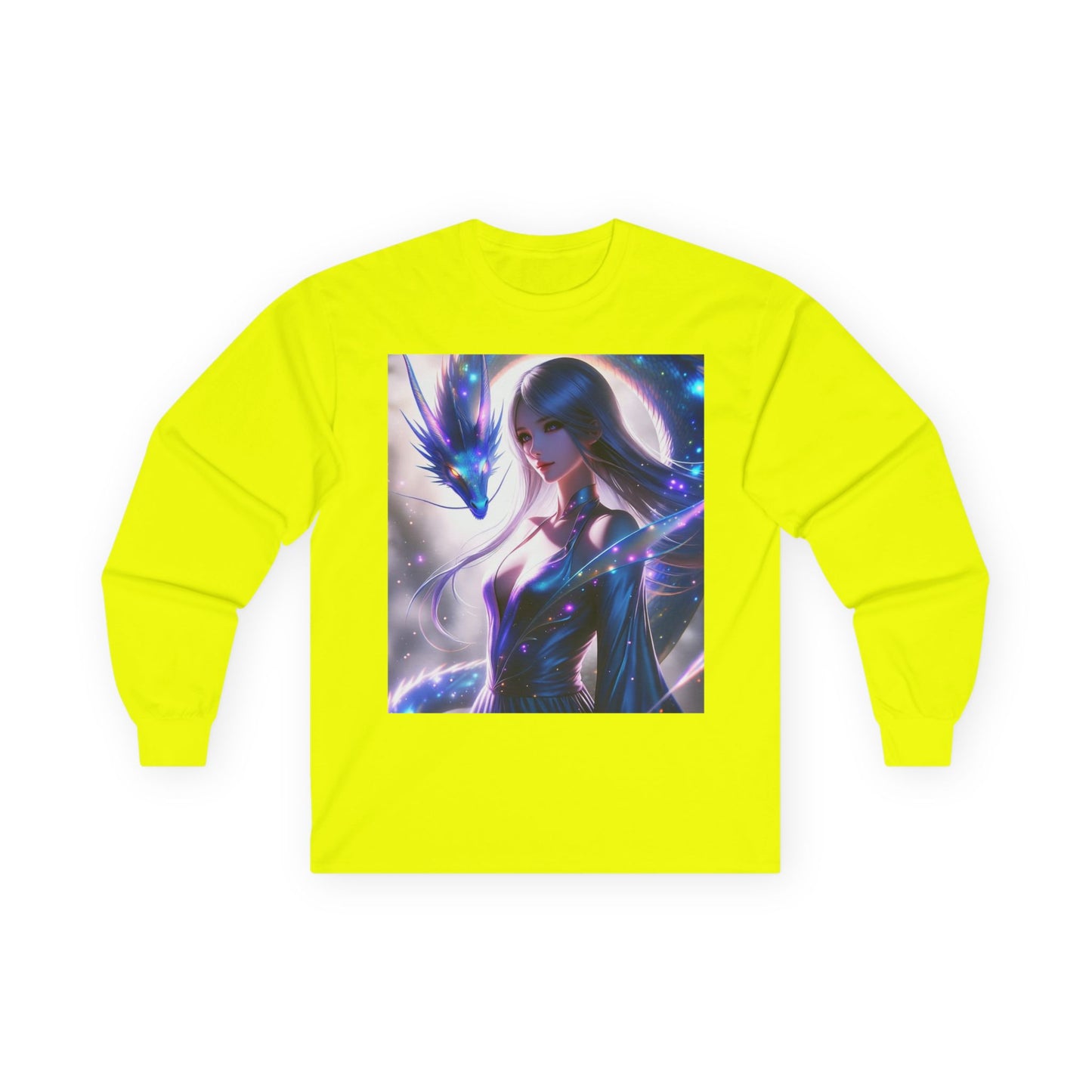 Anime Sorceress Long Sleeve Tee — Mystic Dragon Mage Artwork