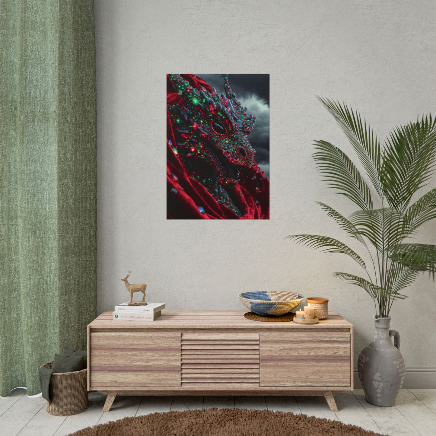 Rolled Poster — Jewel-Encrusted Dragon Art Print