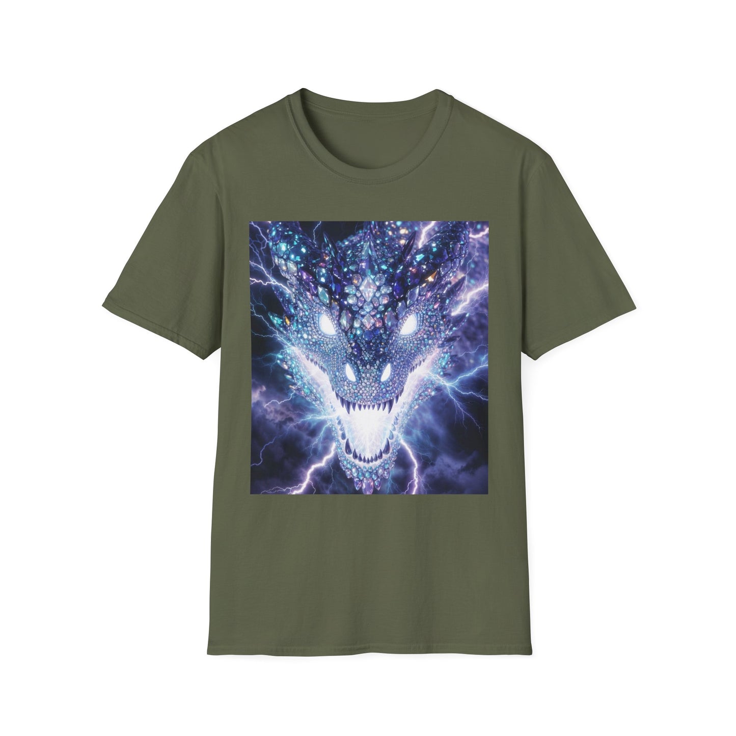 Electric Dragon T-Shirt — Neon Lightning Monster Graphic Tee