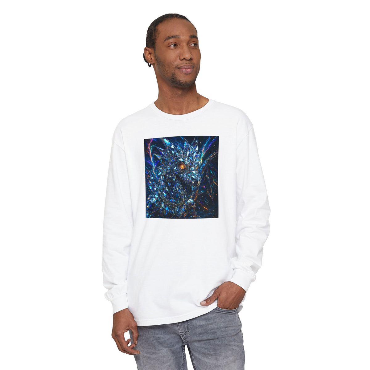 A Glass Dragon Garment-dyed Long Sleeve T-Shirt