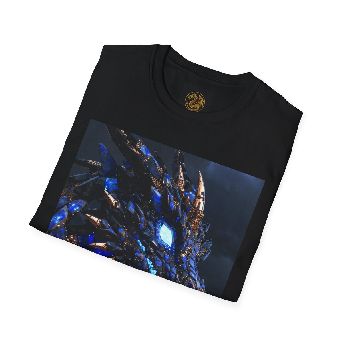 Blue Crystal Dragon T-Shirt — Mythical Fantasy Dragon Tee
