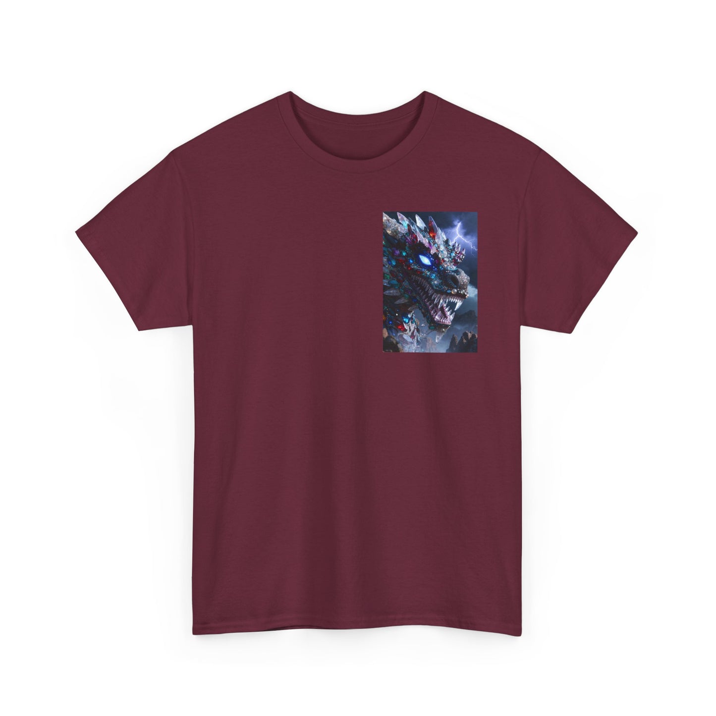 Wolf Dragon Galaxy Pocket Tee — Cosmic Wolf Graphic T-Shirt