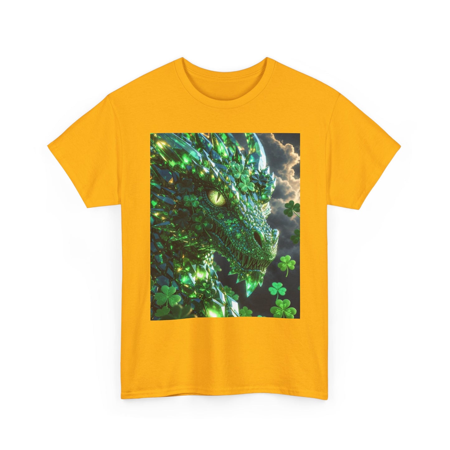 St. Patrick’s Day Green Dragon T-Shirt — Lucky Shamrock Fantasy Tee