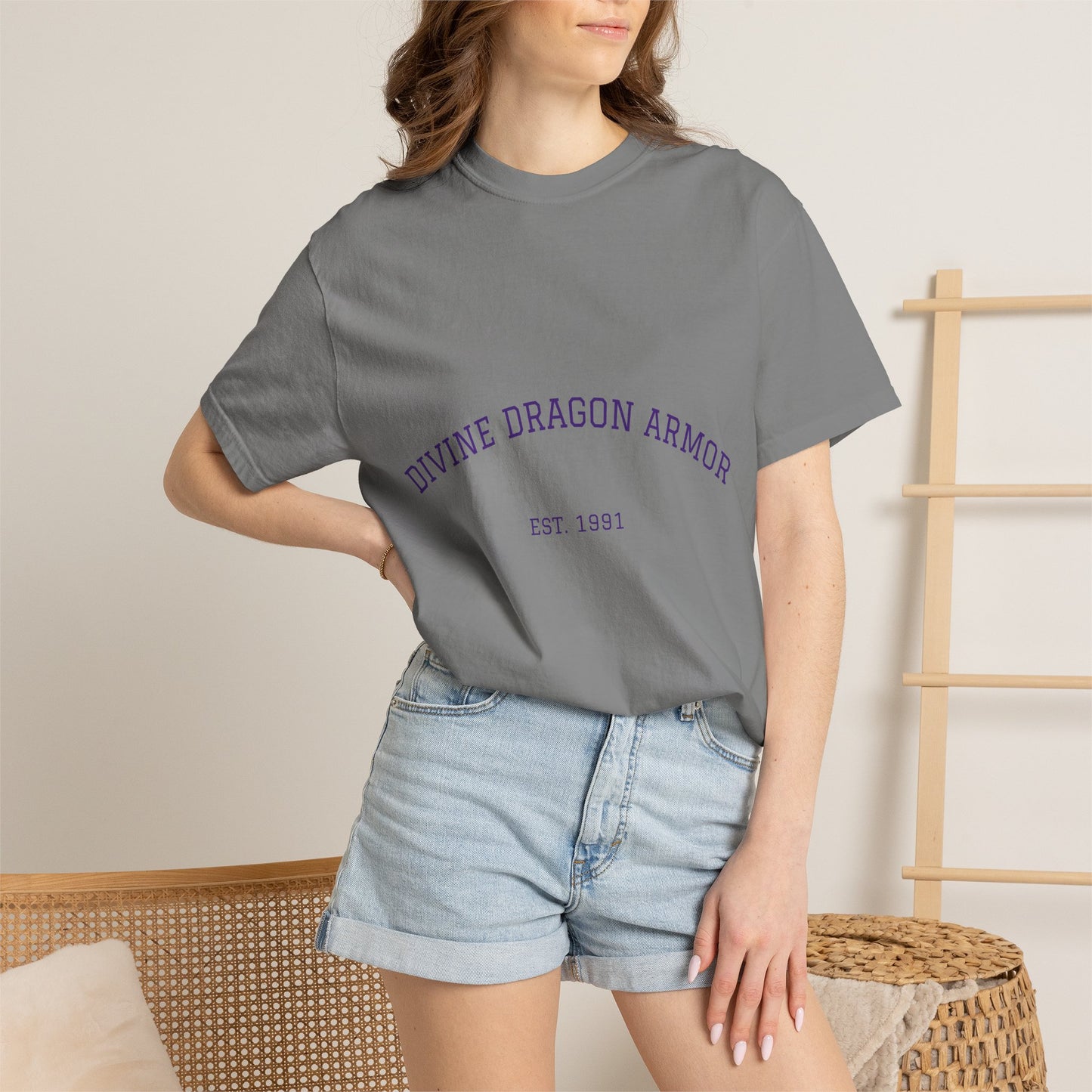 A Divine Dragon Armor Tee — Vintage 'Est. 1991' Graphic T-Shirt