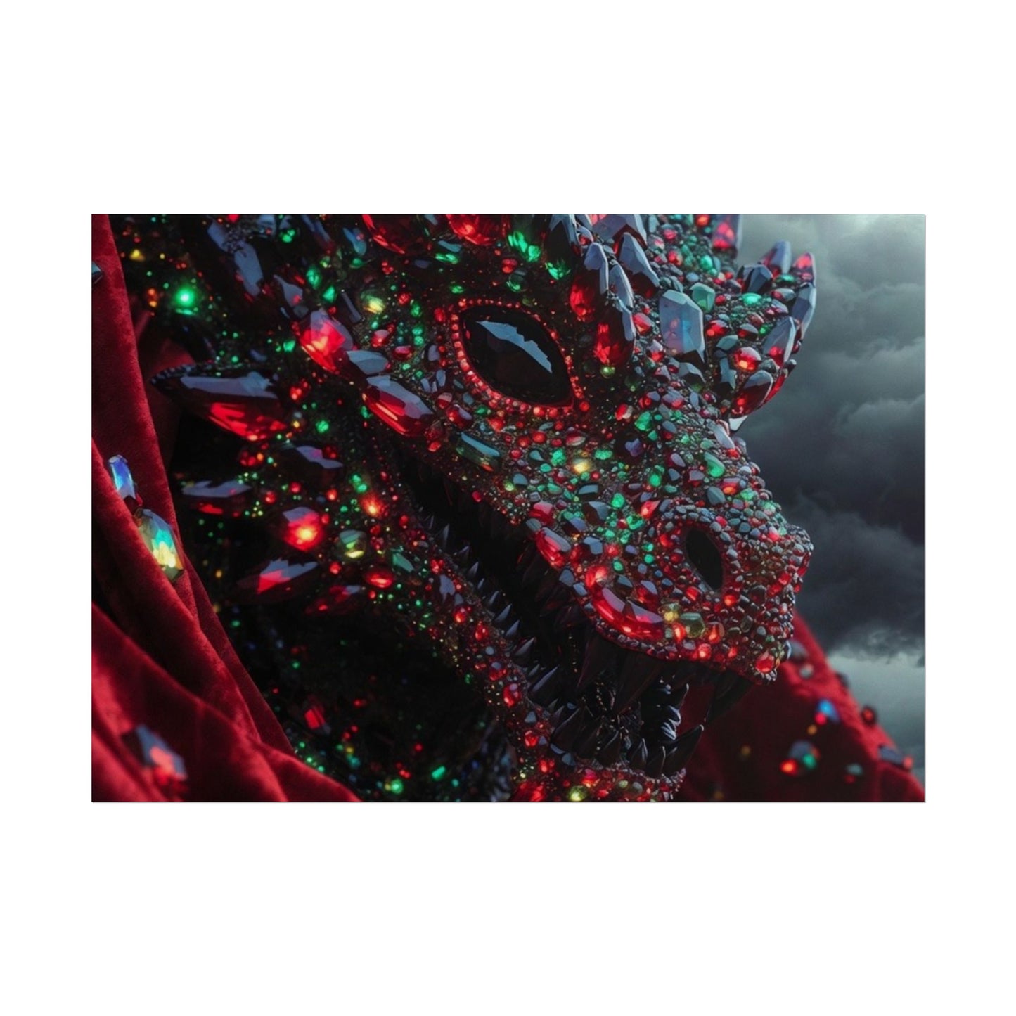 Rolled Poster — Jewel-Encrusted Dragon Art Print