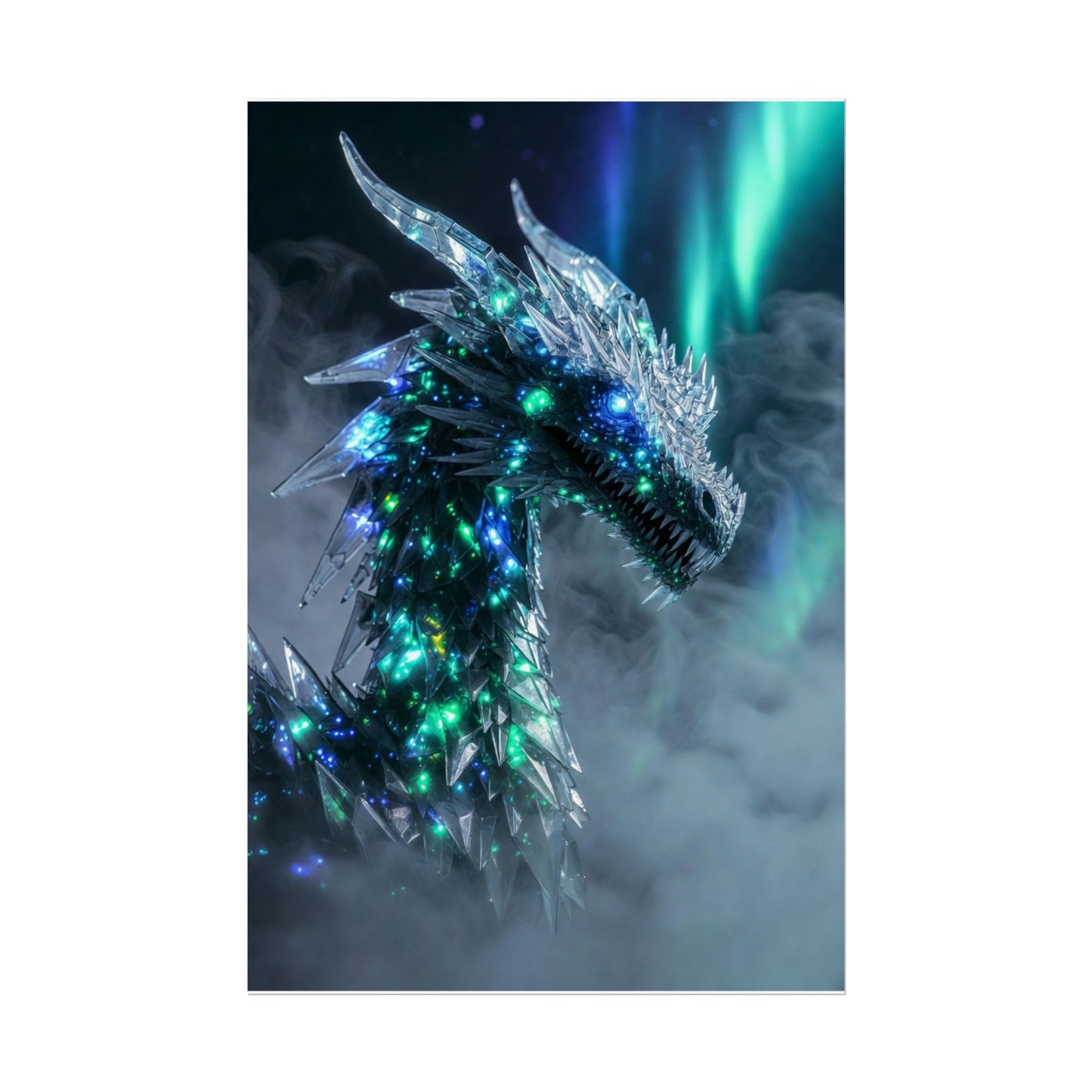 Crystal Dragon Poster – Fantasy Wall Art Rolled Print