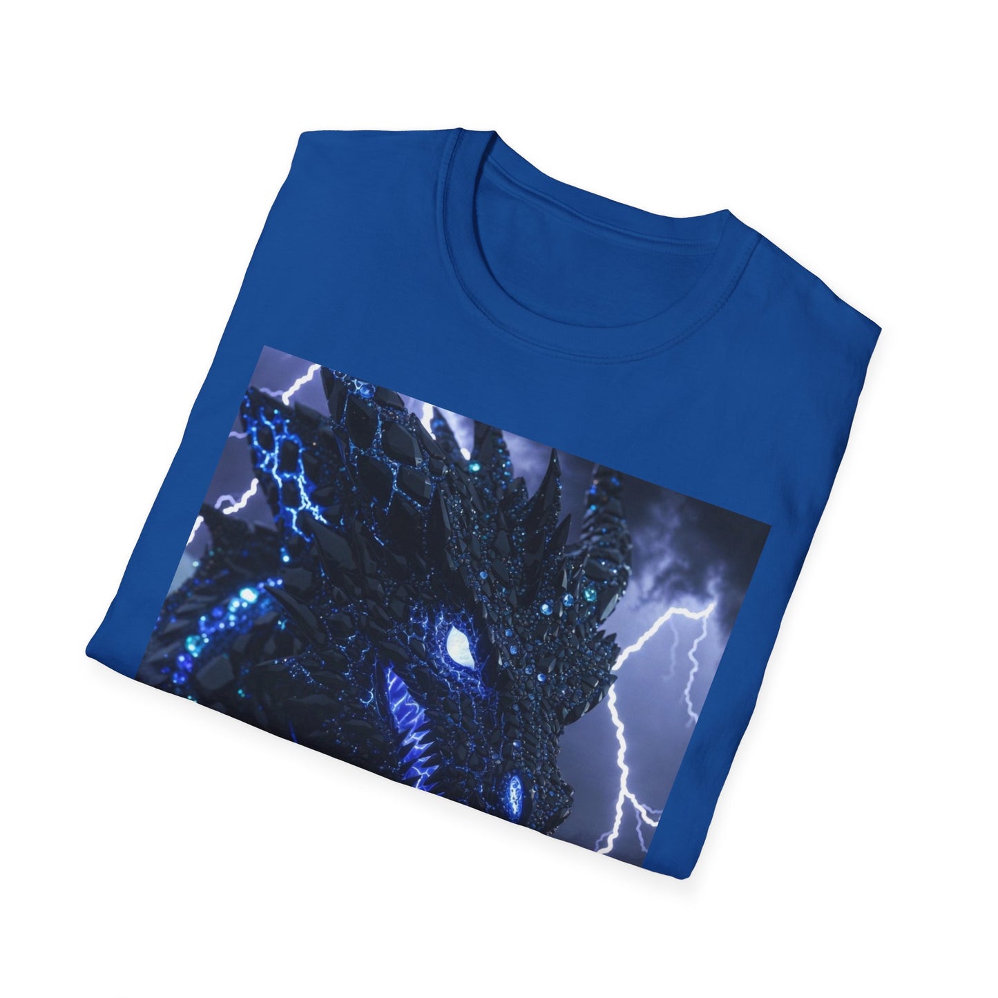 Lightning Godzilla T-Shirt – Neon Blue Monster Tee