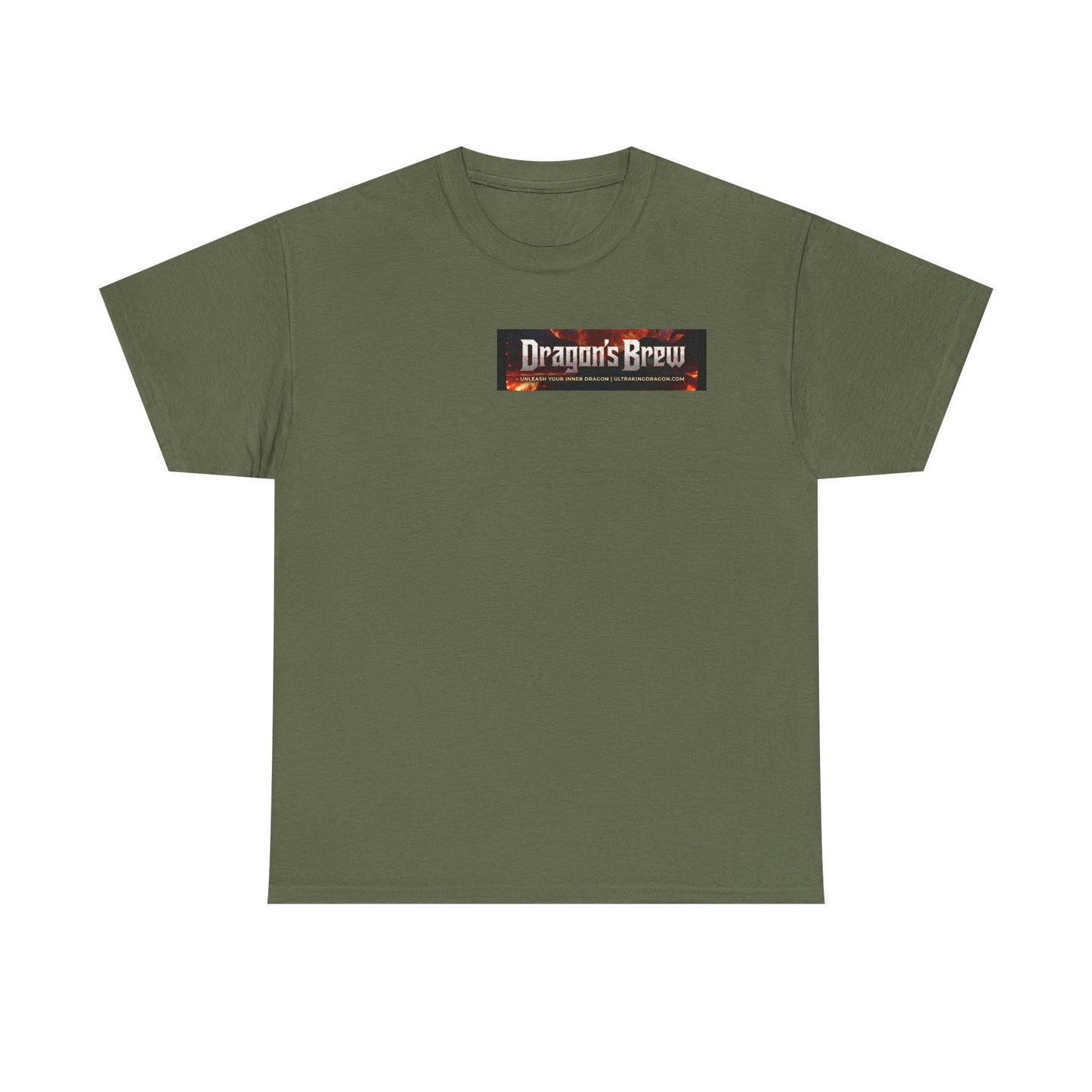 T-Shirt — "Dragon's Brew" Fiery Skull Graphic Tee
