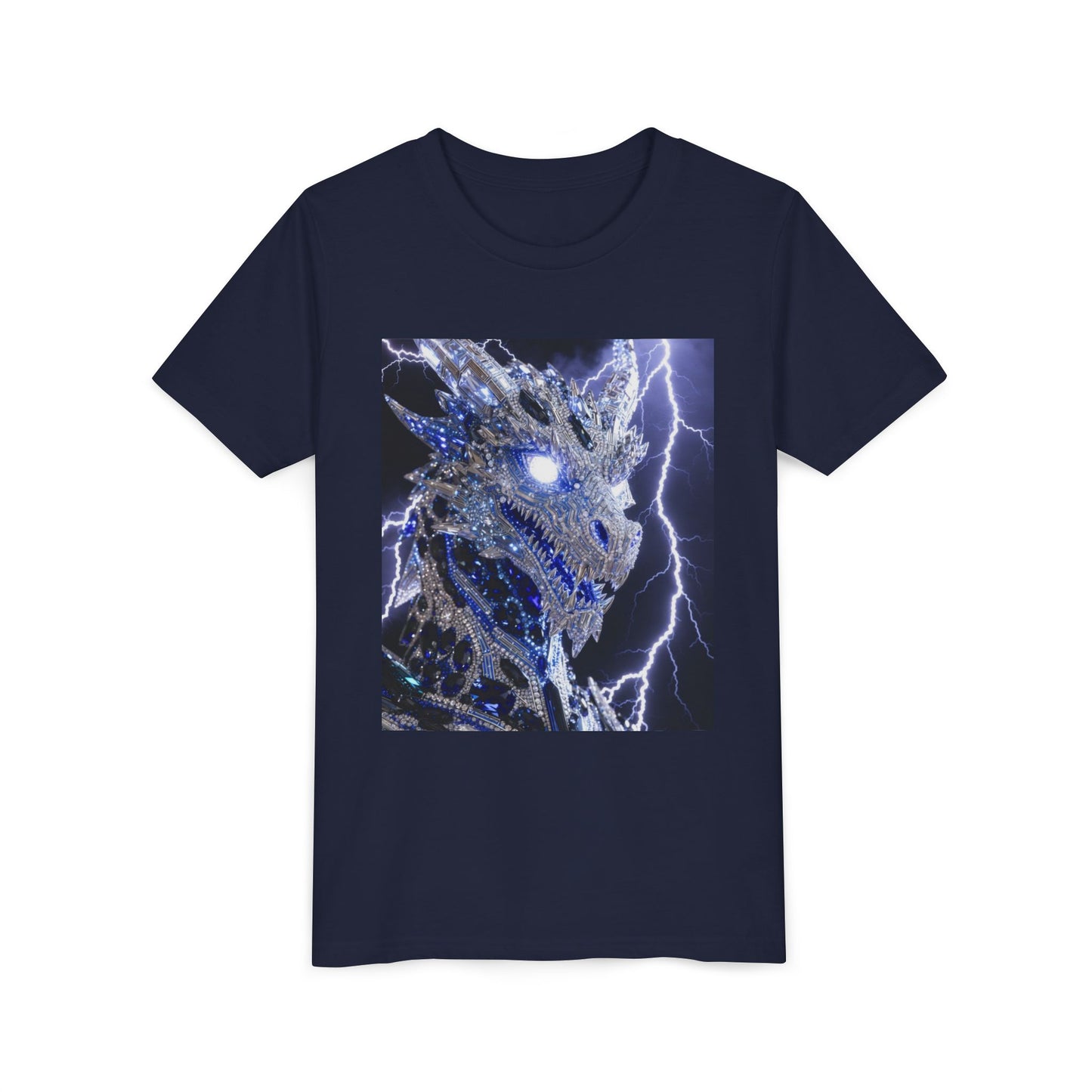 Lightning Dragon Youth Tee — Electric Dragon Graphic Shirt for Kids
