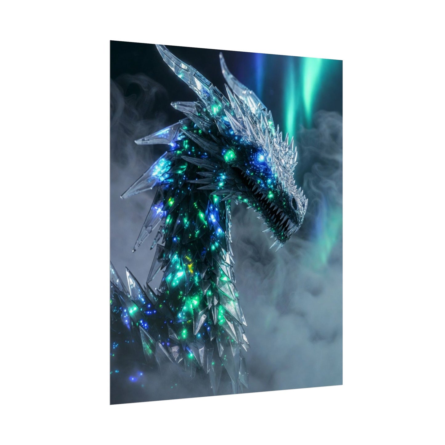 Crystal Dragon Poster – Fantasy Wall Art Rolled Print