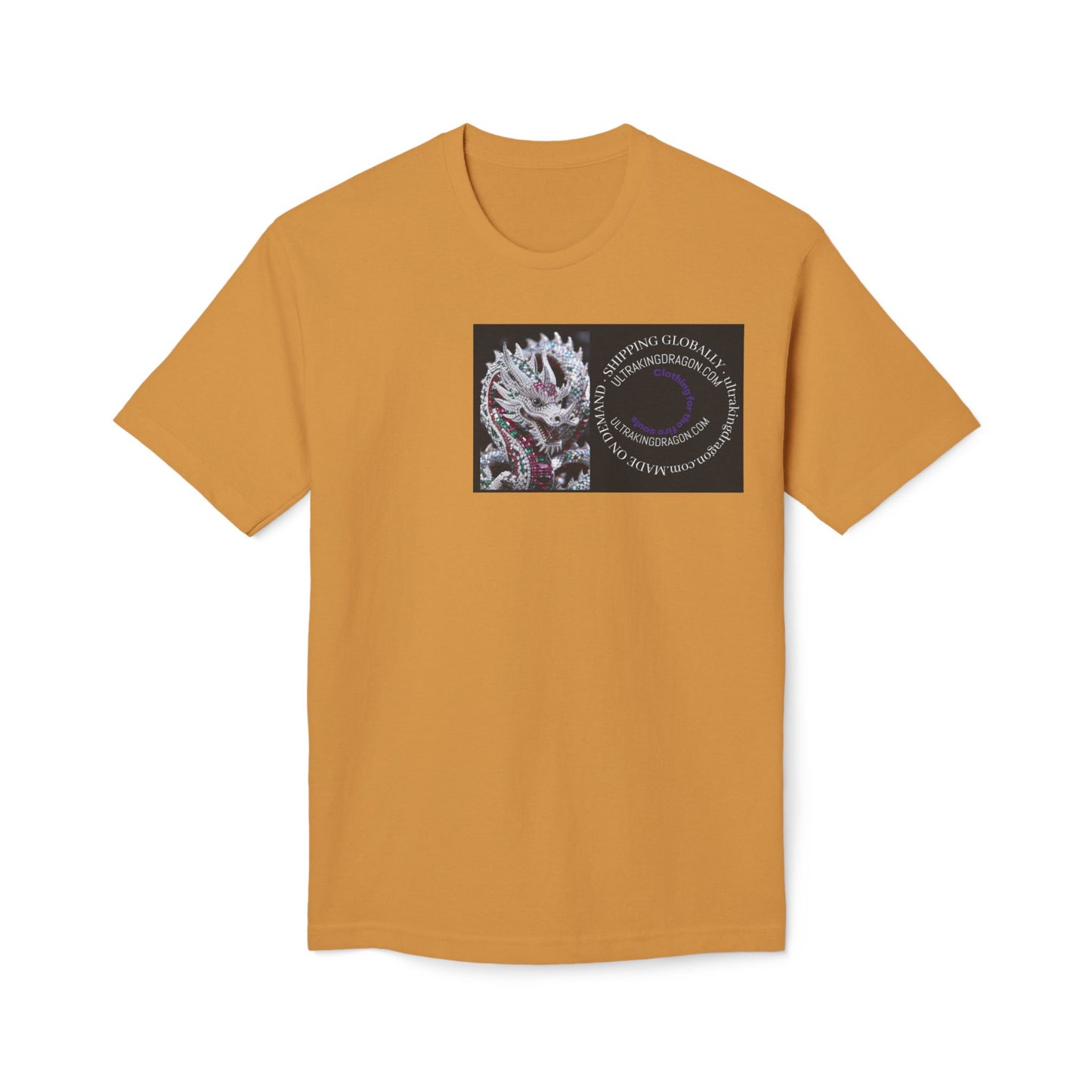 Dragon Heart T-Shirt — Floral Dragon Illustration with Circular Text