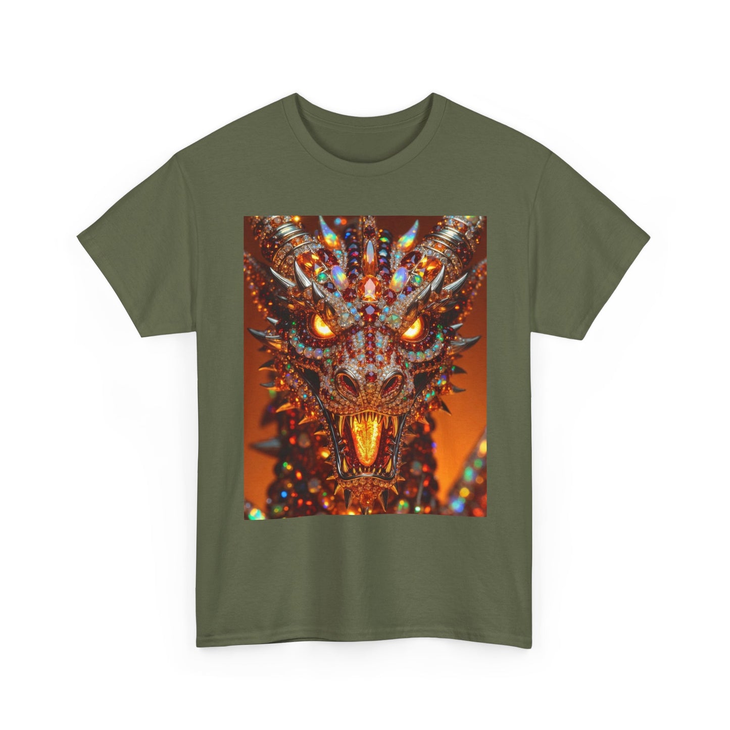 Dragon Face T-Shirt — Fiery Mythical Creature Graphic Tee