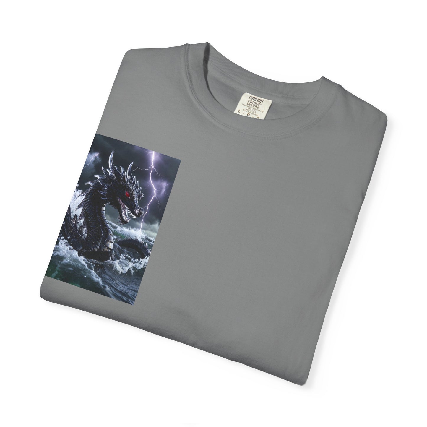 Dragon Storm Graphic T-Shirt — Dark Fantasy Chest Print
