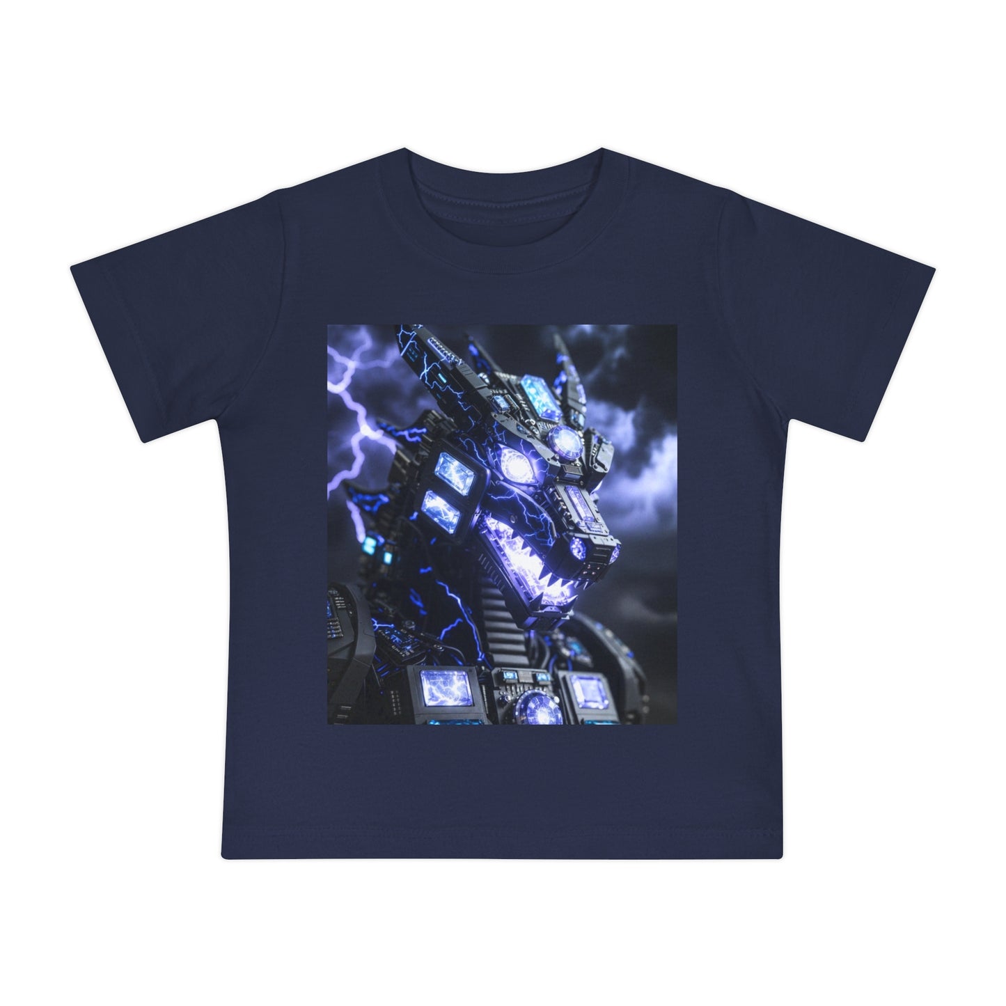 Baby T-Shirt — Divine Dragon Armor Lightning Robot Graphic
