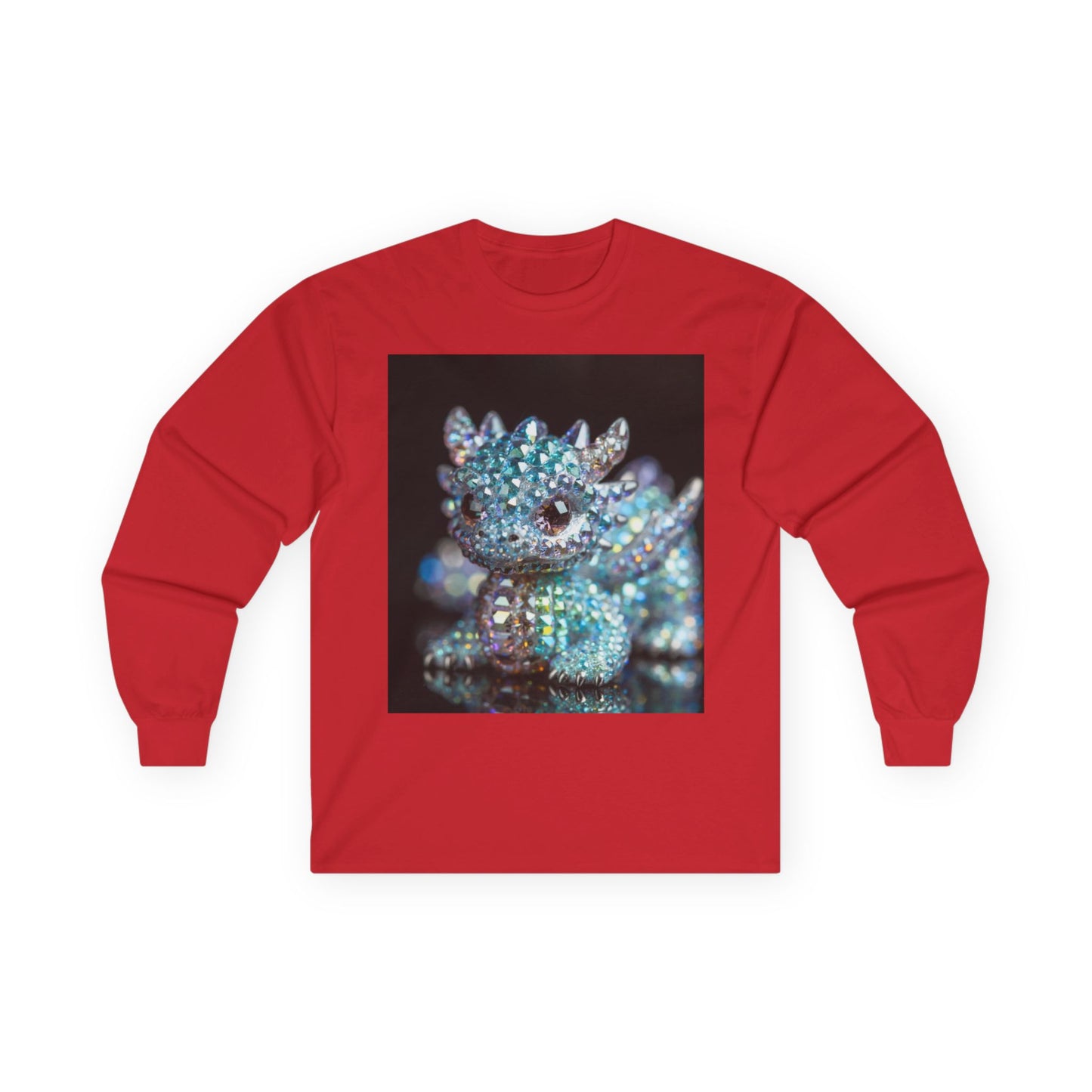Crystal Bejeweled Dragon Long Sleeve Tee