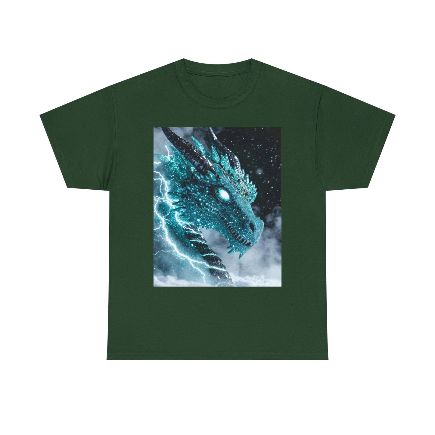Dragon Storm T-Shirt — Electric Blue Dragon Graphic Tee