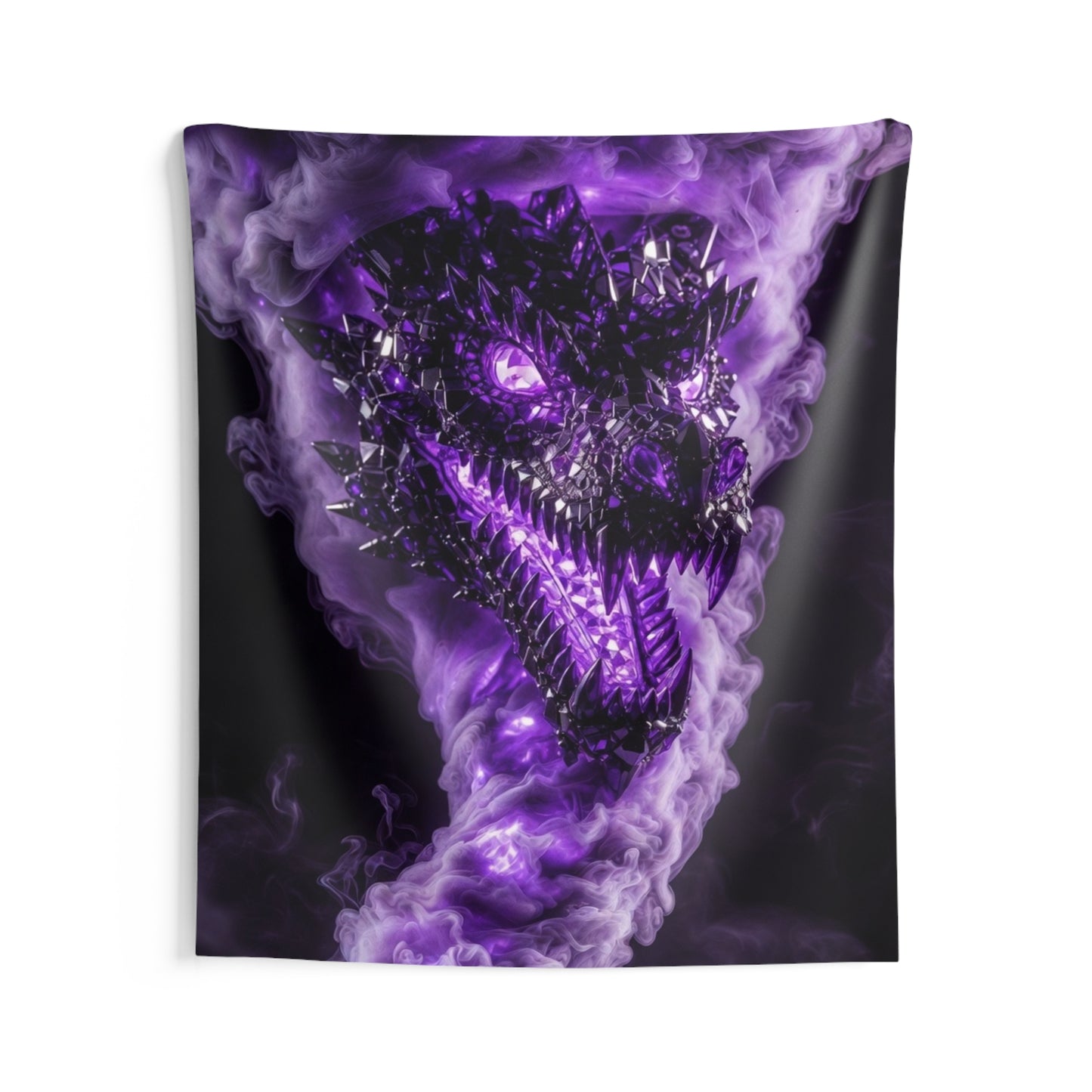 Dragon Smoke Tapestry — Purple Fantasy Wall Hanging for Gamer & Fantasy Décor