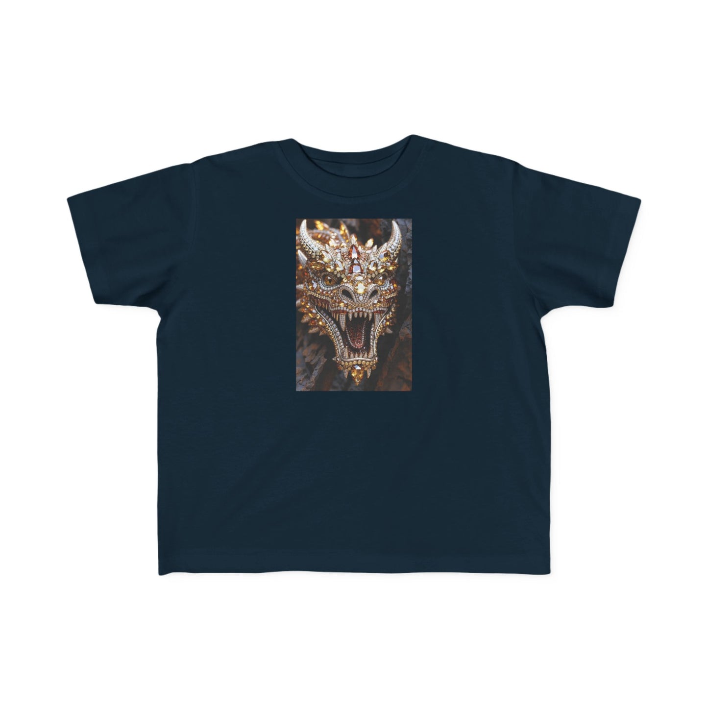 Toddler Tee — Fierce Gold Dragon Graphic Shirt