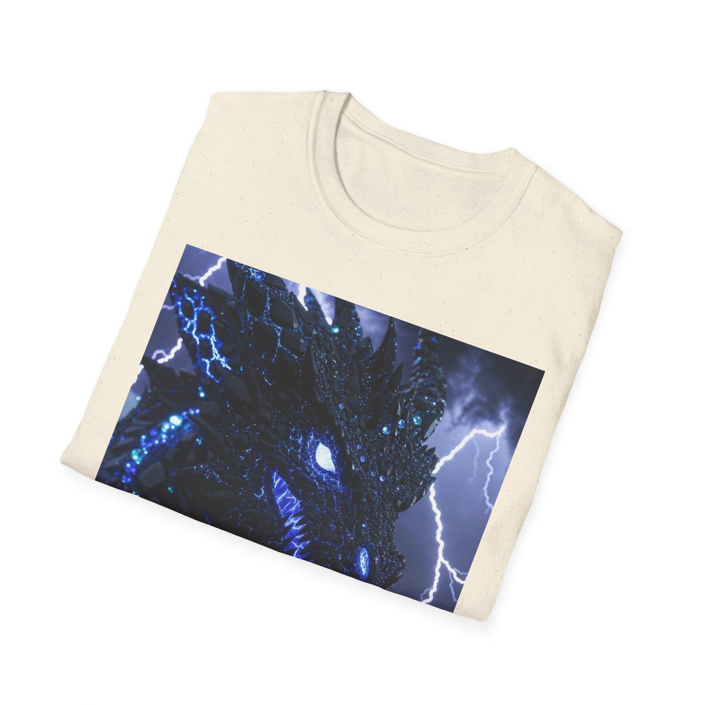 Lightning Godzilla T-Shirt – Neon Blue Monster Tee