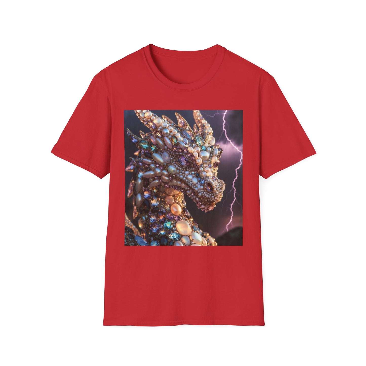 Dragon Gem Art T-Shirt — Fantasy Lightning Dragon Graphic Tee