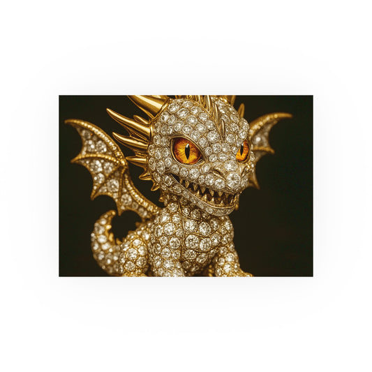 Sparkling Dragon Art Print, Fantasy Decor, Unique Wall Art, Gift for Dragon Lovers, Home Decoration, Collector's Item