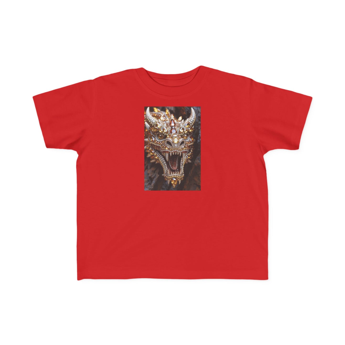 Toddler Tee — Fierce Gold Dragon Graphic Shirt