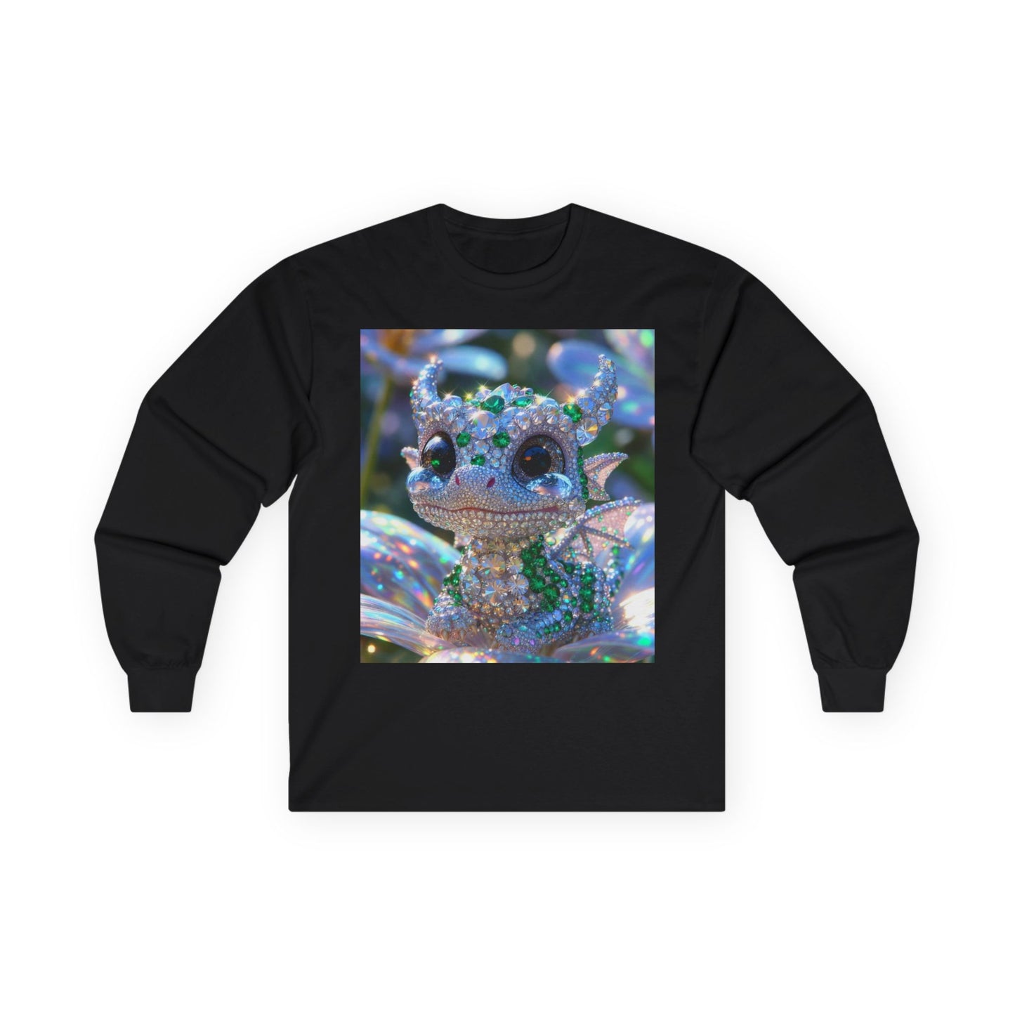 Sparkling Crystal Dragon Long Sleeve Tee