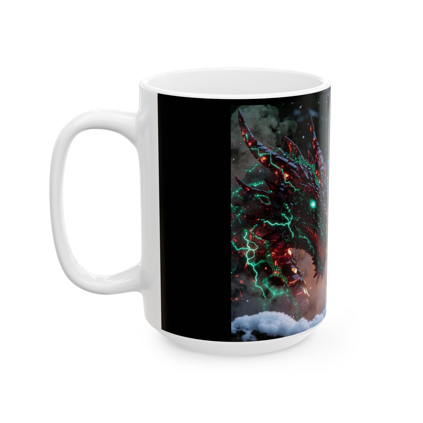 Dragon Christmas Ceramic Mug — Festive Fantasy Holiday Coffee Cup (11oz/15oz)