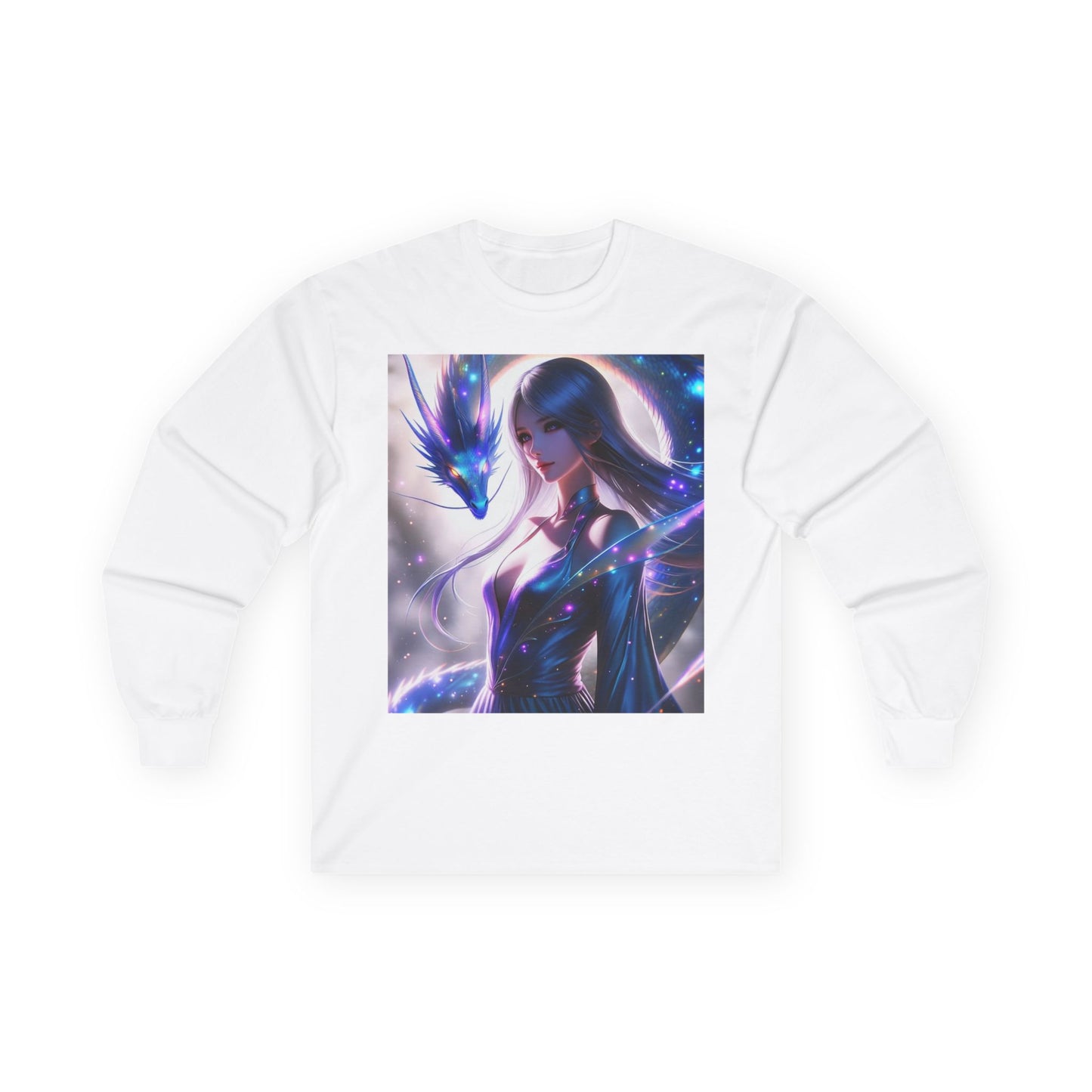 Anime Sorceress Long Sleeve Tee — Mystic Dragon Mage Artwork