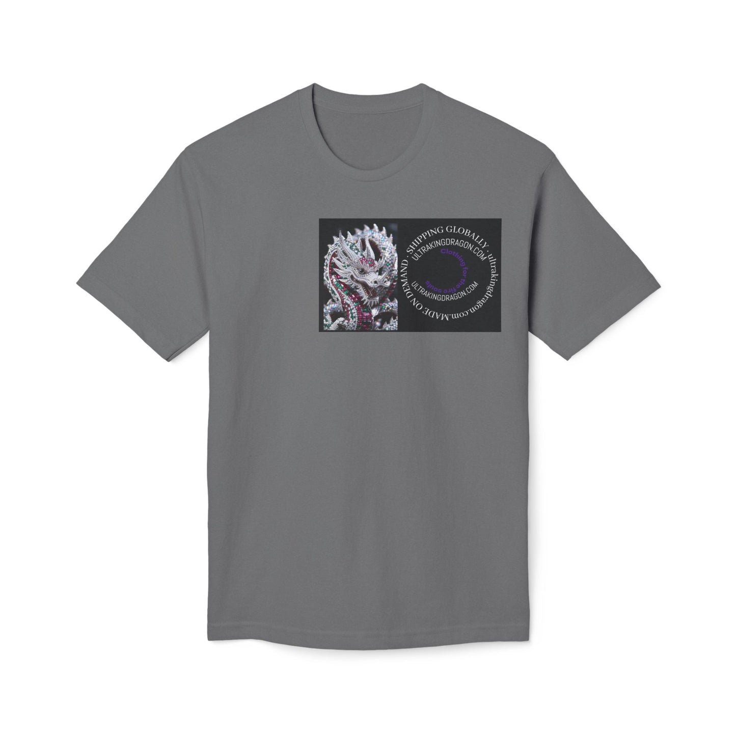 Dragon Heart T-Shirt — Floral Dragon Illustration with Circular Text