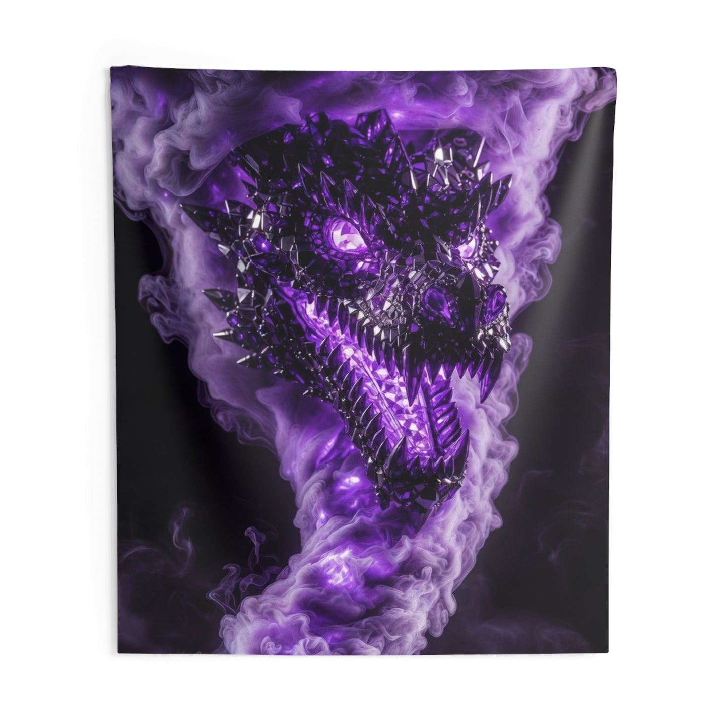 Dragon Smoke Tapestry — Purple Fantasy Wall Hanging for Gamer & Fantasy Décor