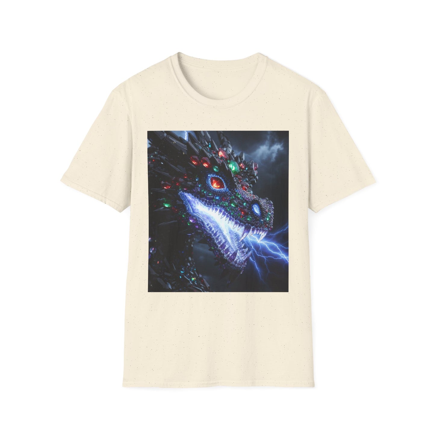 Cosmic Leviathan Shark T-Shirt — Neon Sci‑Fi Sea Monster Tee