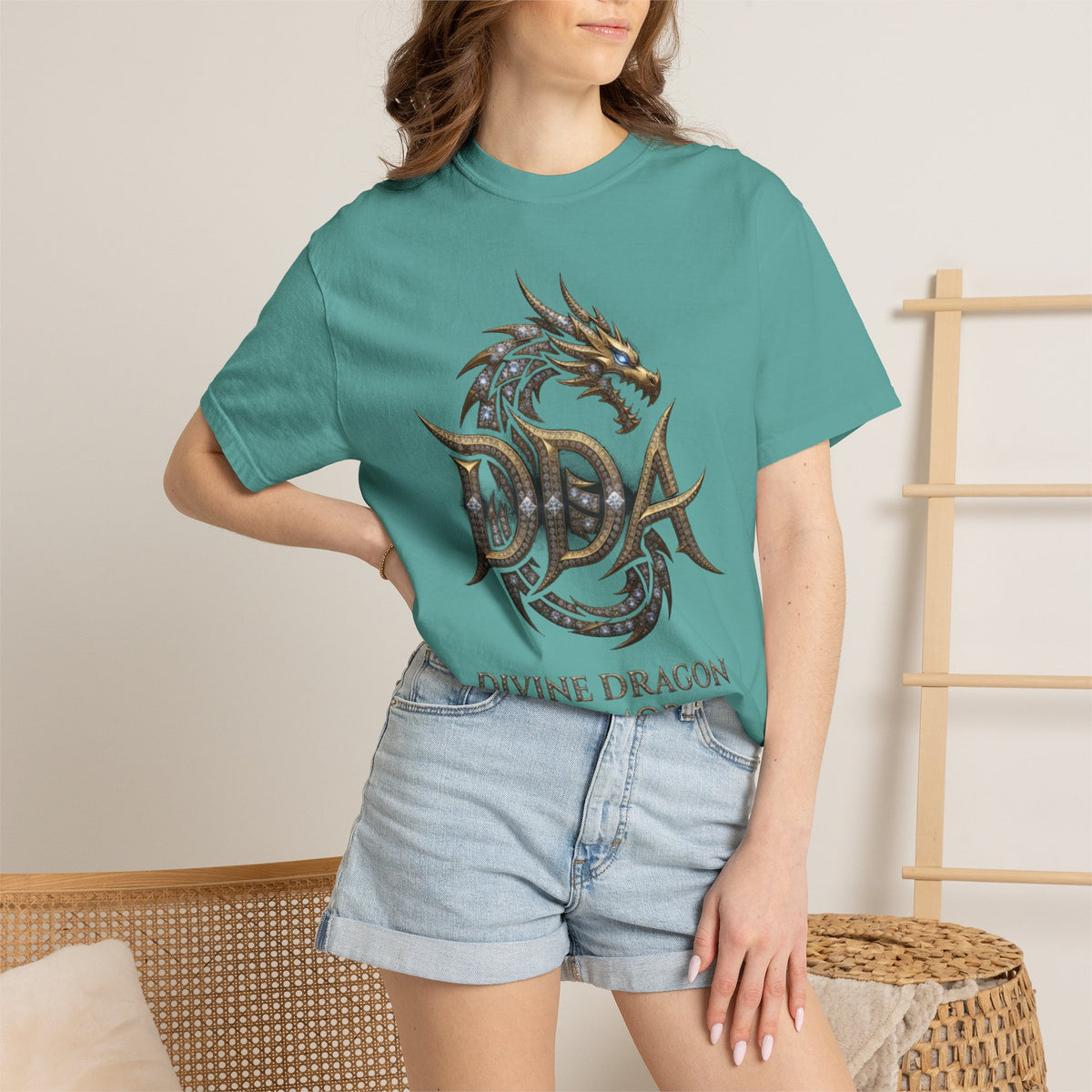 A DIVINE DRAGON ARMOR MEN OR WOMANS Garment-Dyed T-shirt