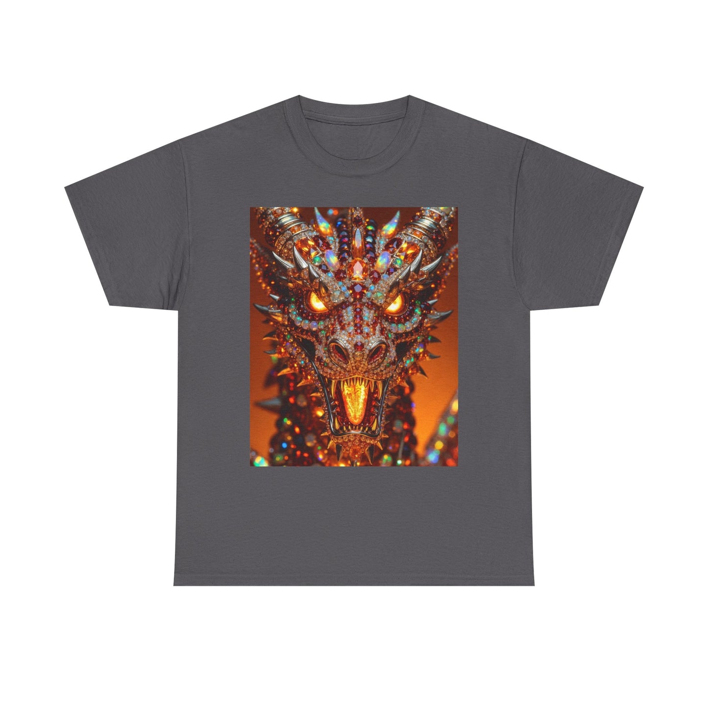 Dragon Face T-Shirt — Fiery Mythical Creature Graphic Tee