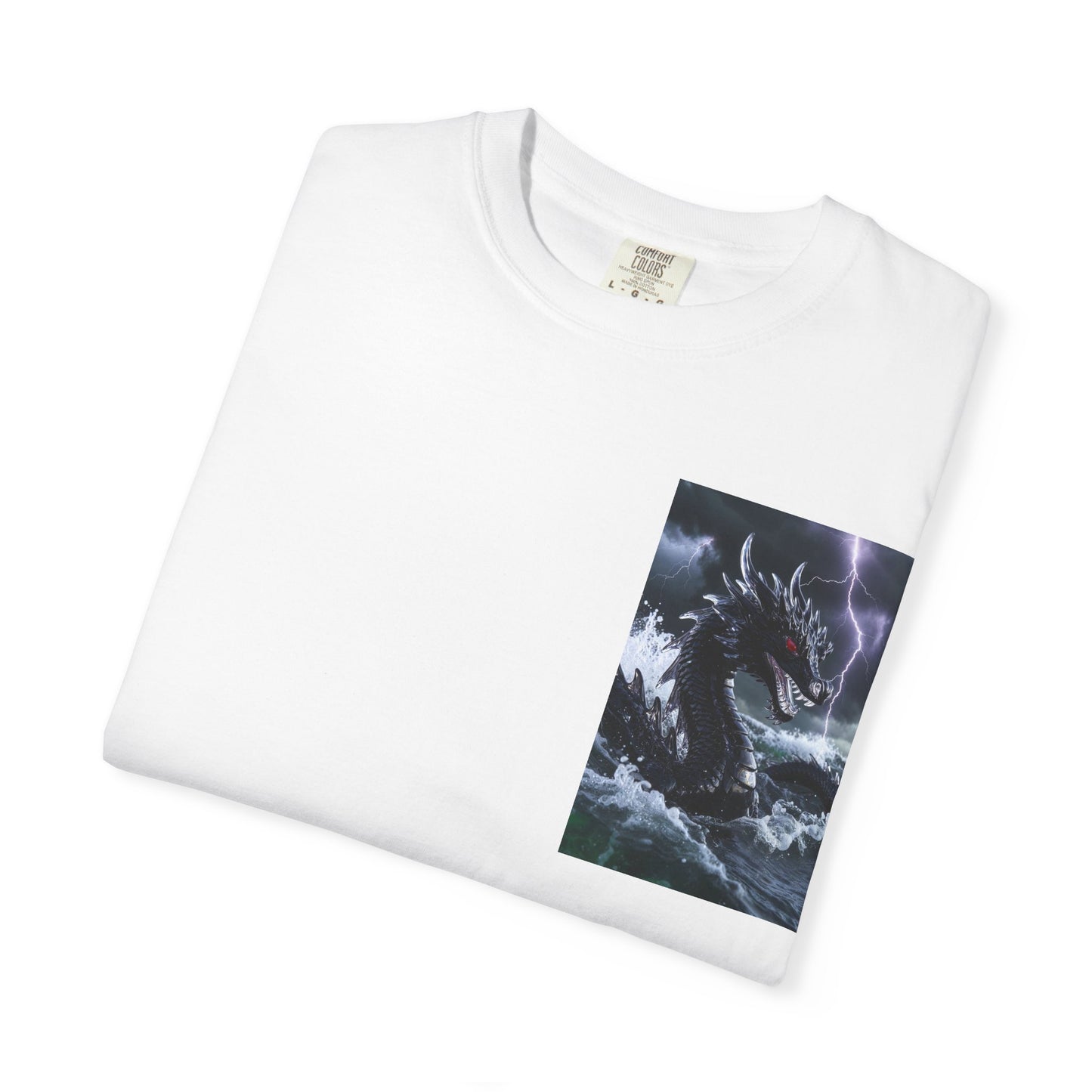 A Dragon Storm Graphic T-Shirt — Dark Fantasy Chest Print