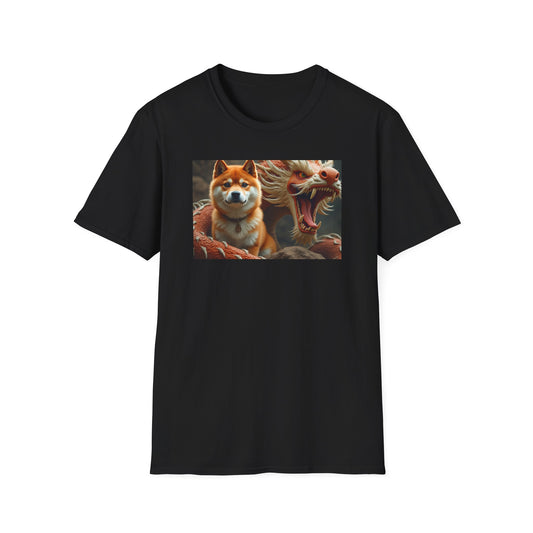 Adventurous Dragon Best buddy Dog-Themed Softstyle T-Shirt
