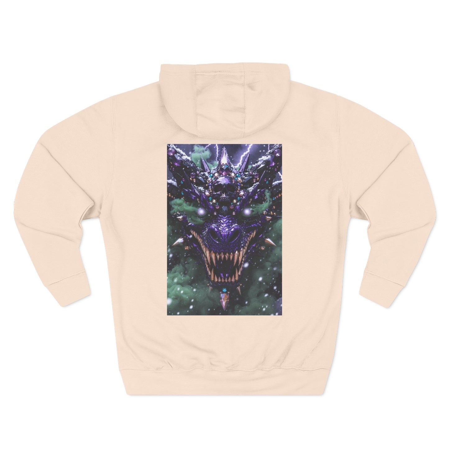 A Mystic Cosmic 🐉 Hoodie — Astral Galaxy Cat Chest Print Fleece Hoodie