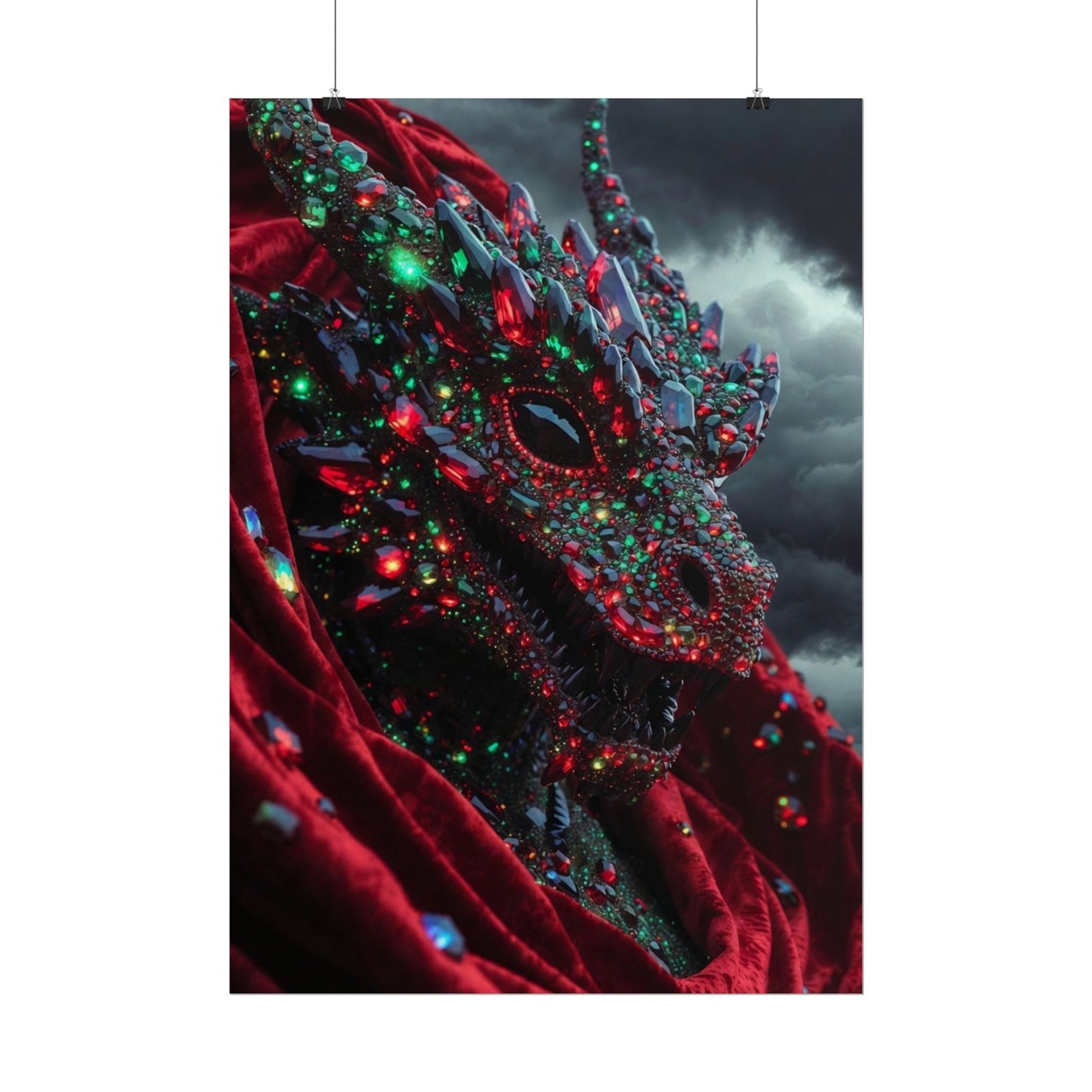 Rolled Poster — Jewel-Encrusted Dragon Art Print