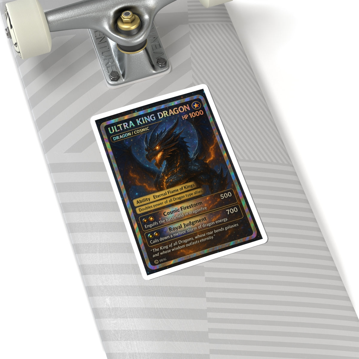 A Collectable Dragon Trading Card Sticker - When Gods Return Design