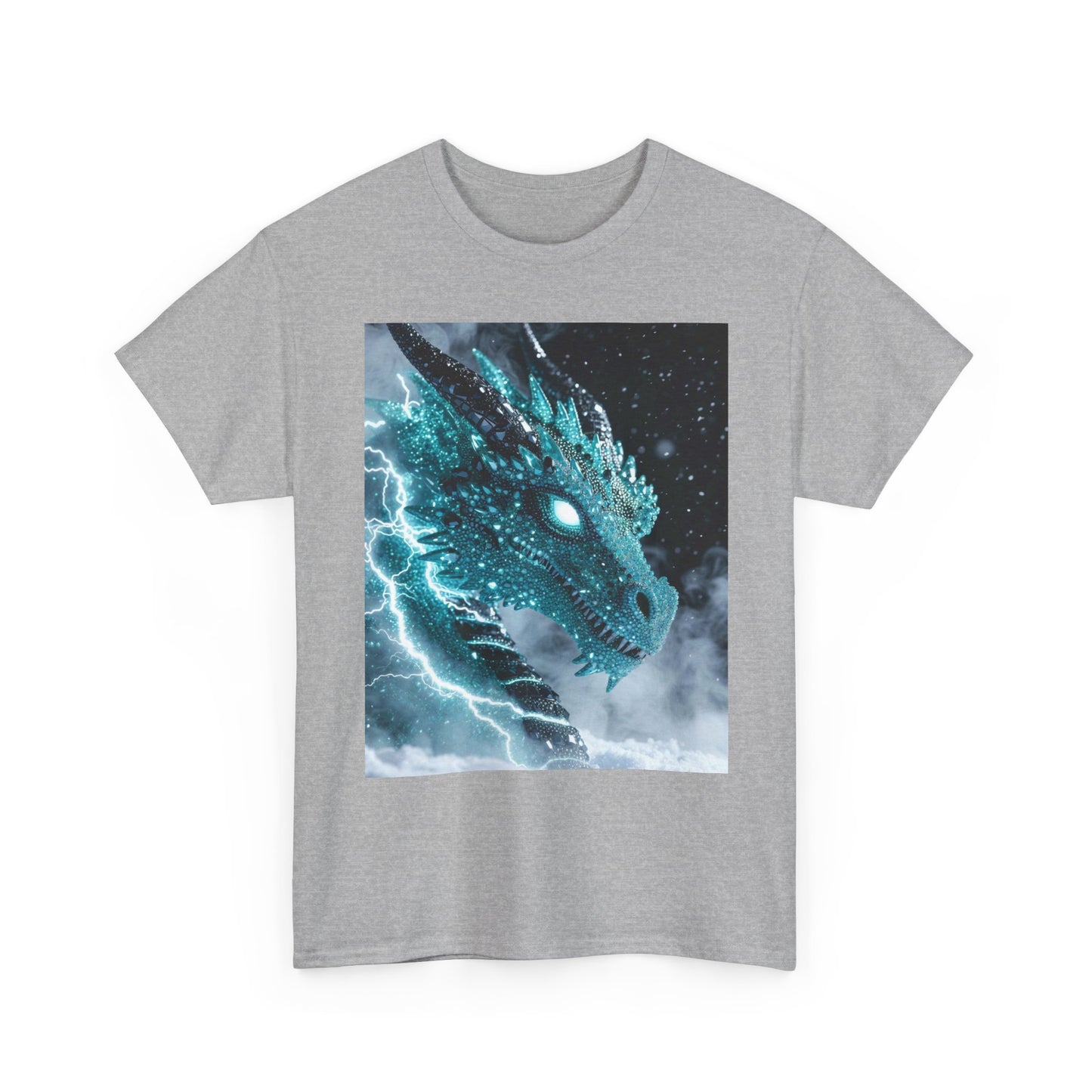 Dragon Storm T-Shirt — Electric Blue Dragon Graphic Tee