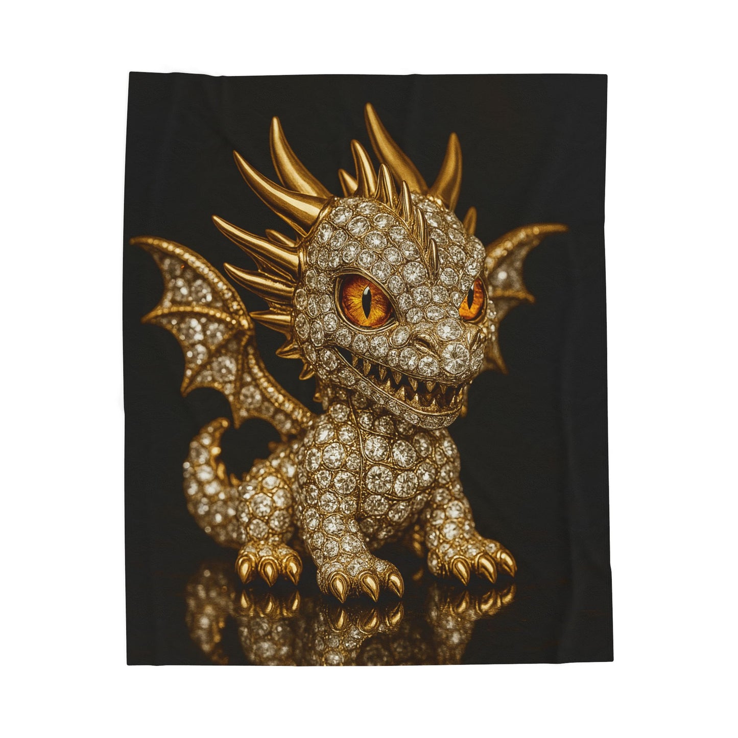 AAA Fantasy Themed Velveteen Plush Blanket - Cozy Decor, Gift for Dragon Lovers, Dungeons & Dragons, Cozy Nights, Home Decor