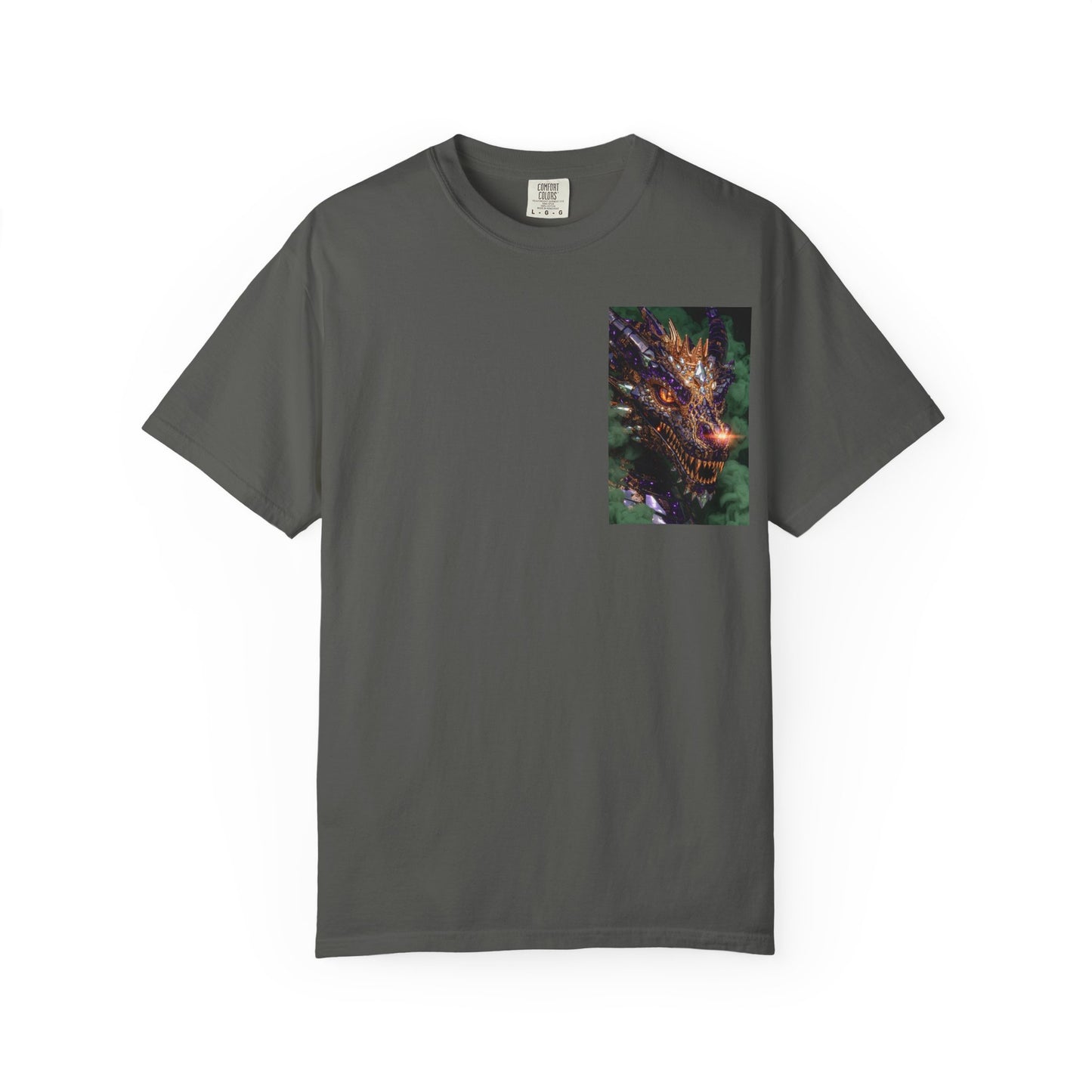 Dragon Pocket Graphic T‑Shirt — Fiery Fantasy Chest Print