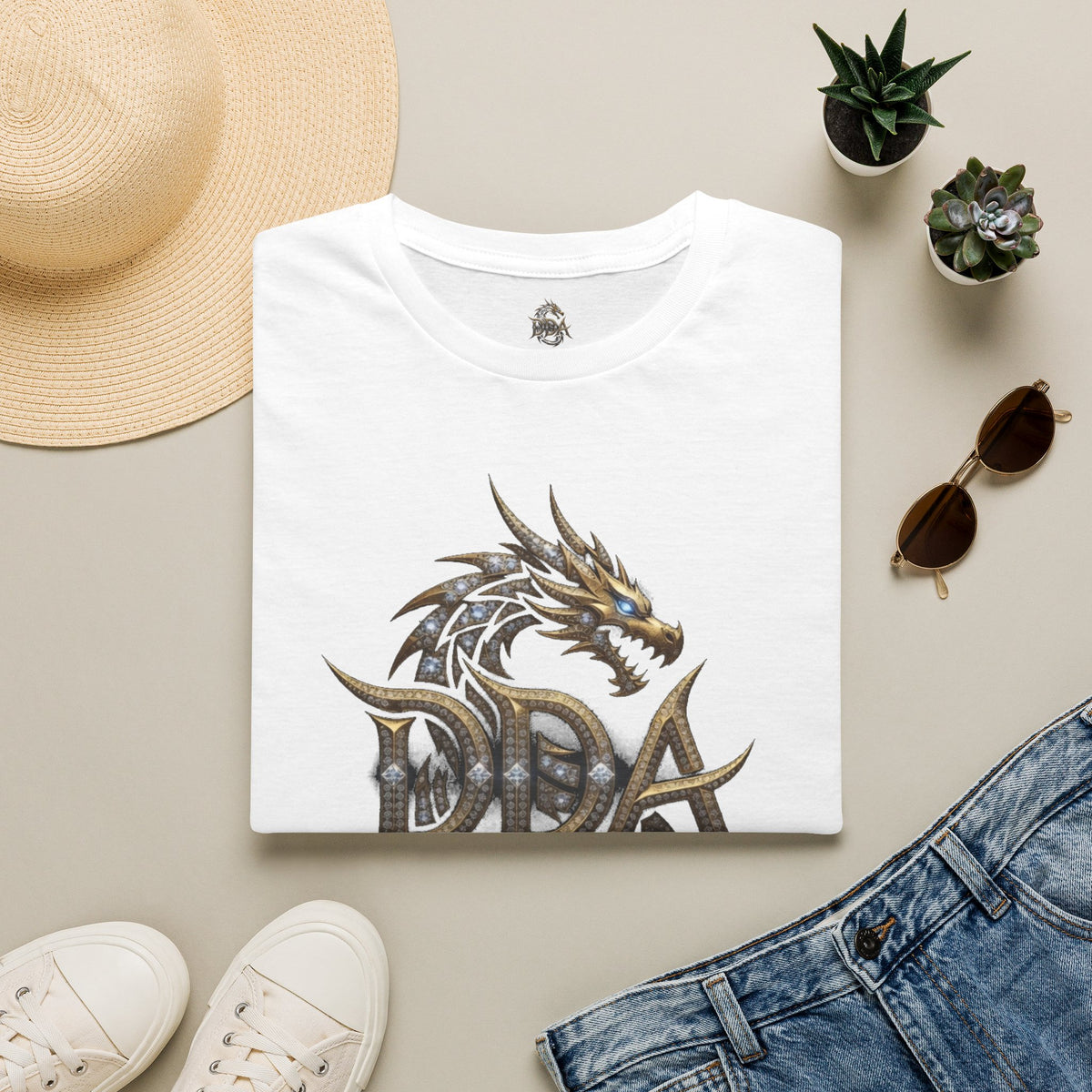 Dragon Logo Pocket T-Shirt — "DDA Divine Dragon Armor" Chest Patch